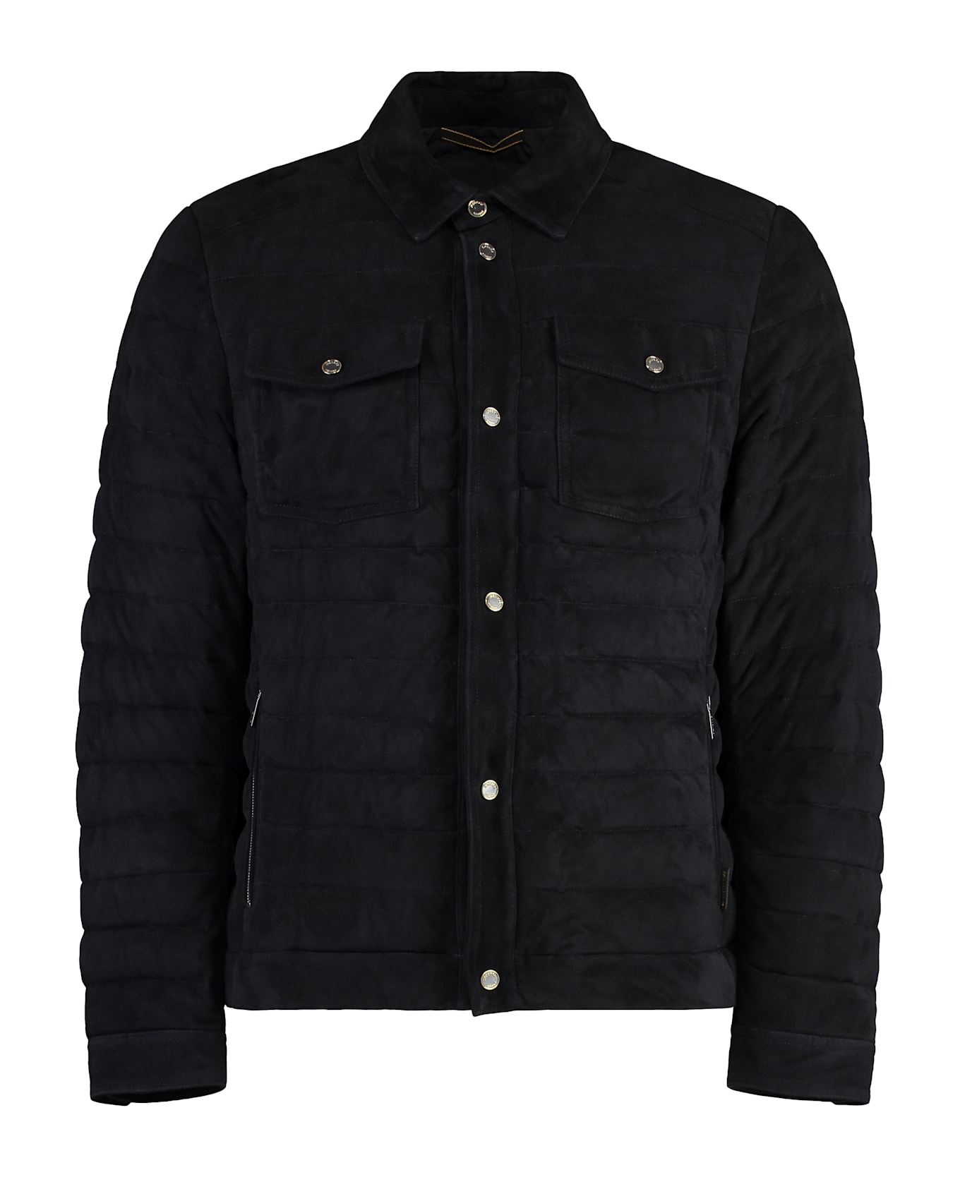 Moorer Crespi Suede Jacket - blue
