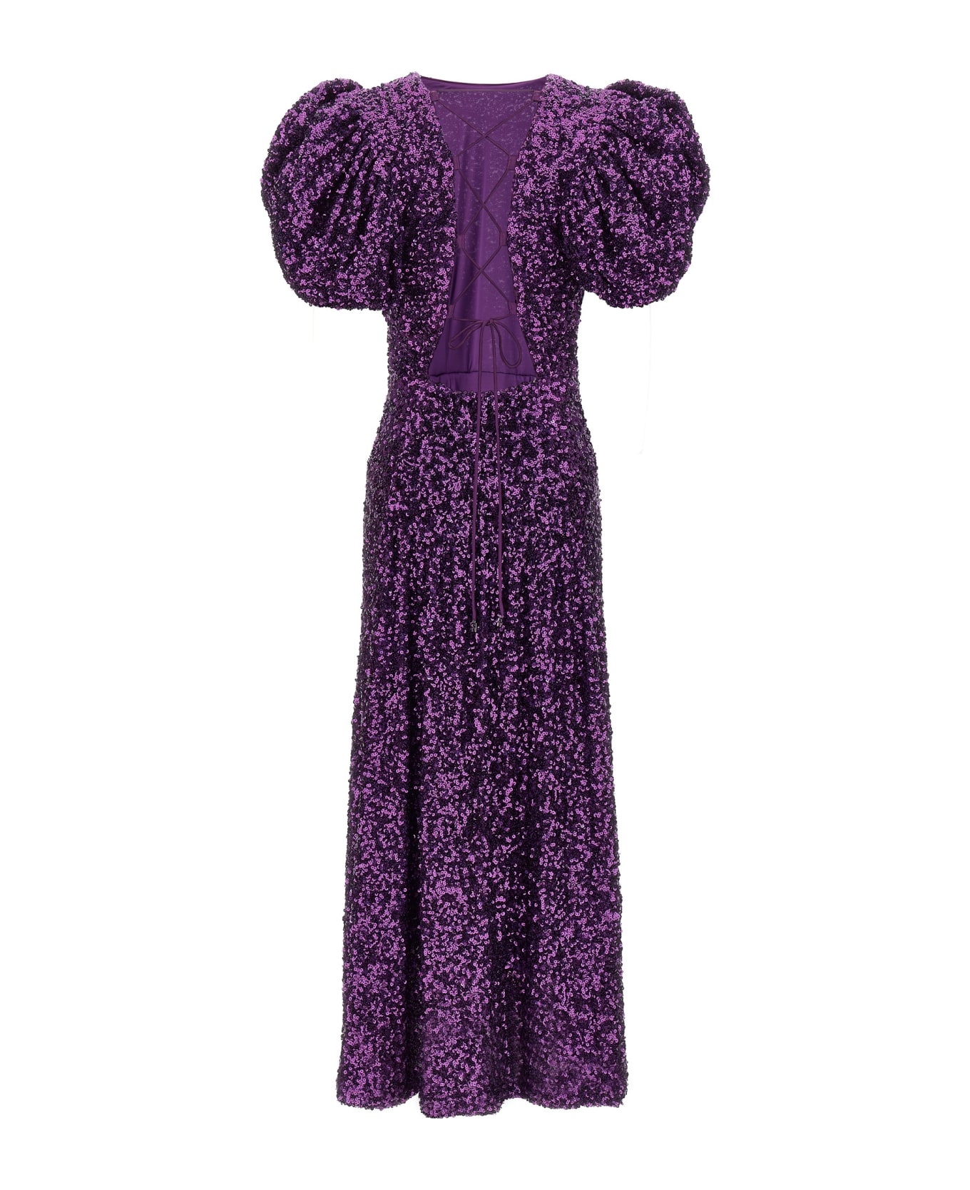 Rotate by Birger Christensen Sequin Midi Dress - Purple