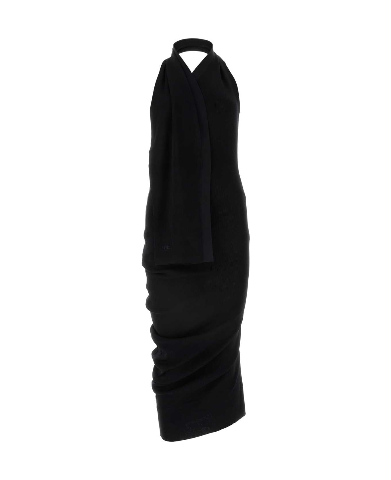 Fendi Black Cotton Blend Dress - BLACK
