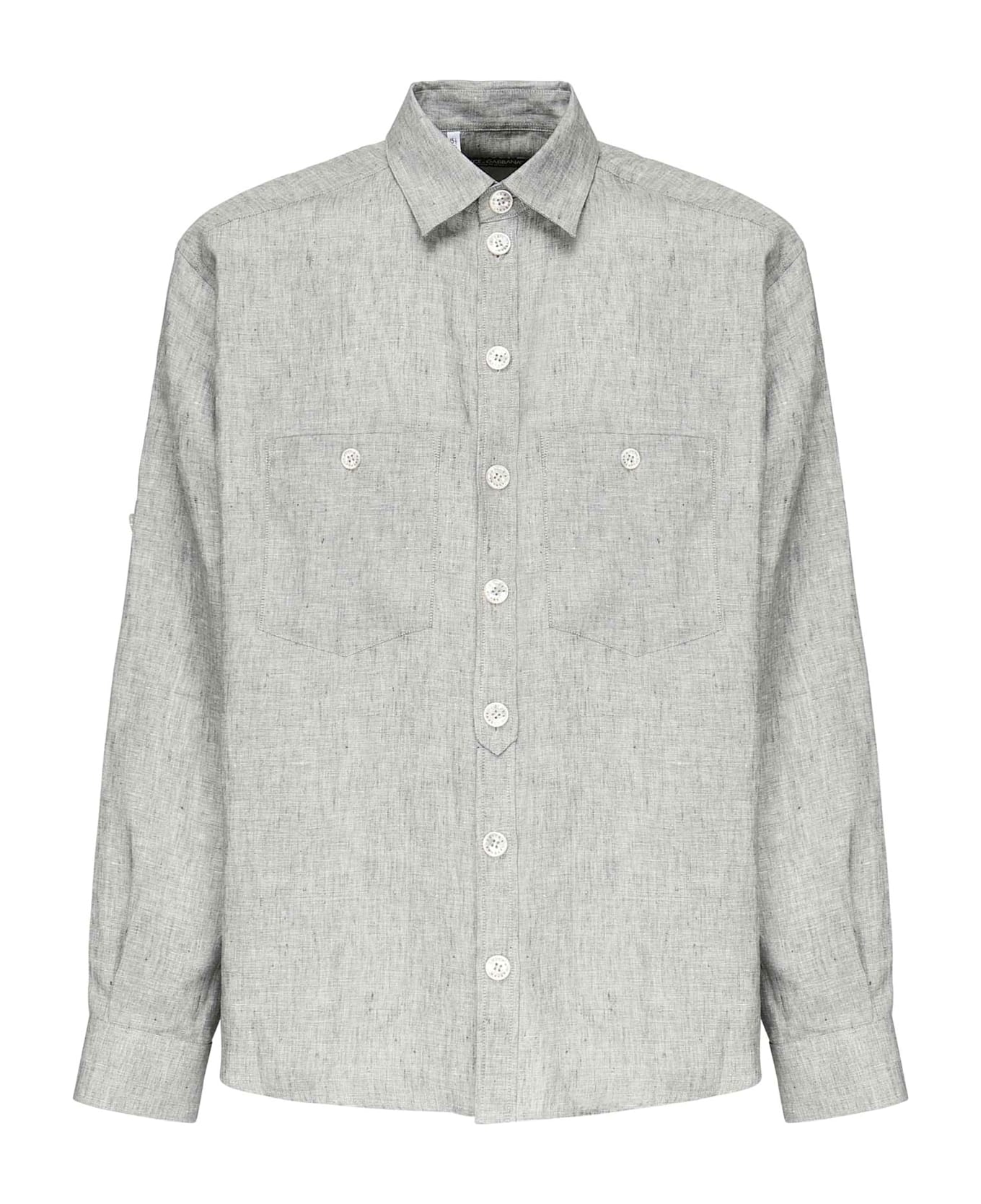 Dolce 
Gabbana Faded Linen Shirt - Grey