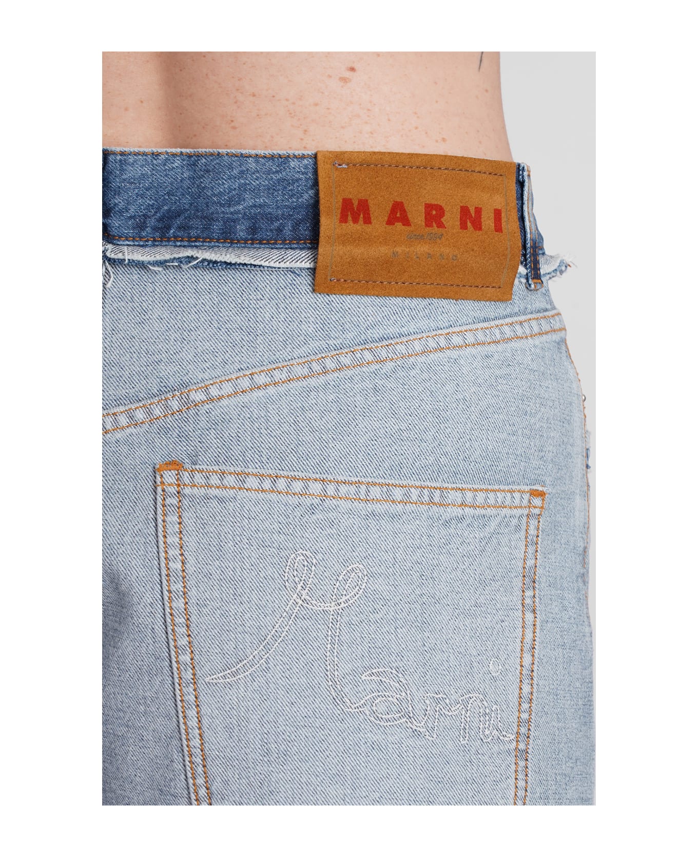 Marni Raw-cut Edge Wide-leg Jeans - AZURE