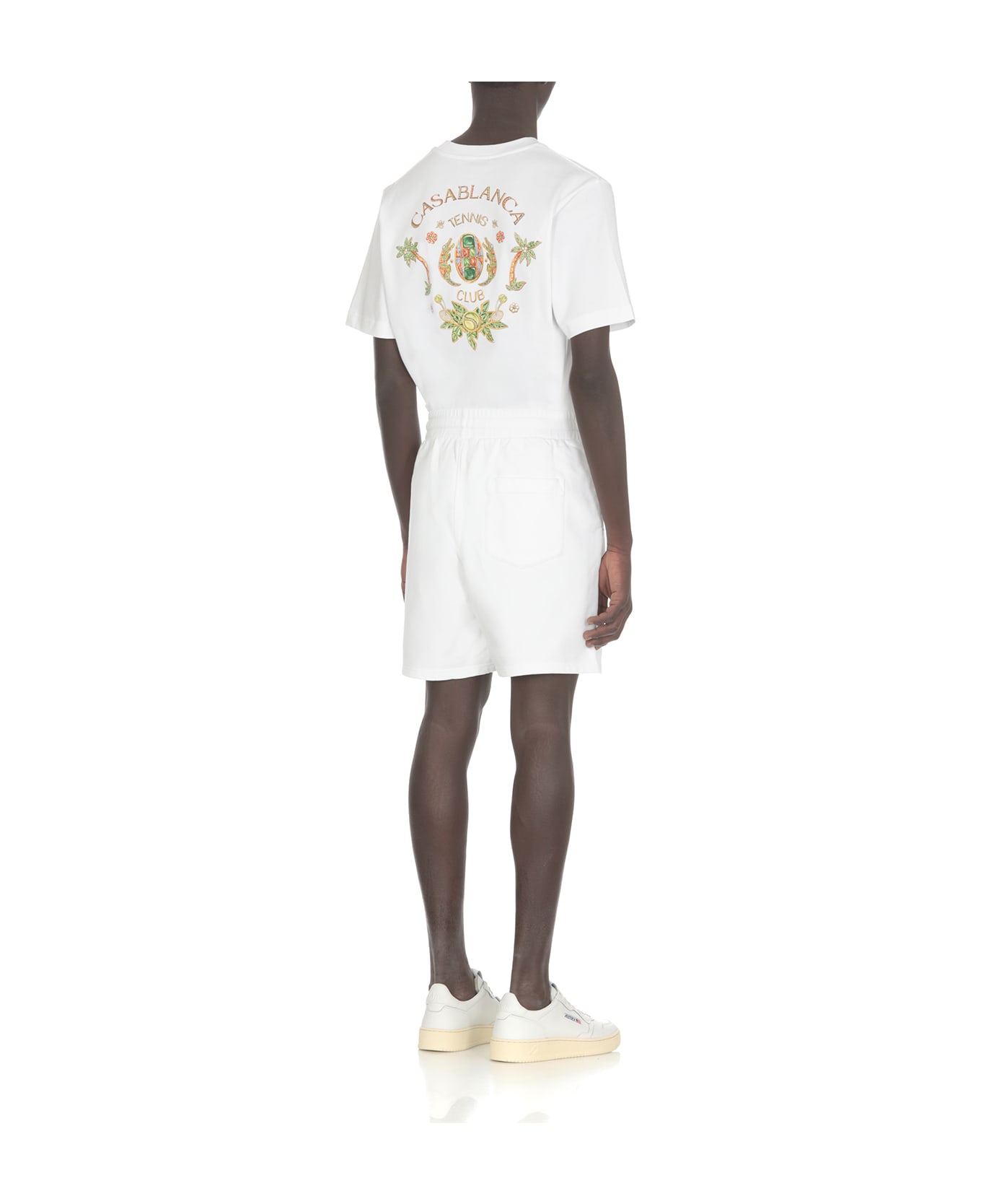Casablanca White Organic Cotton Bermuda Shorts - White