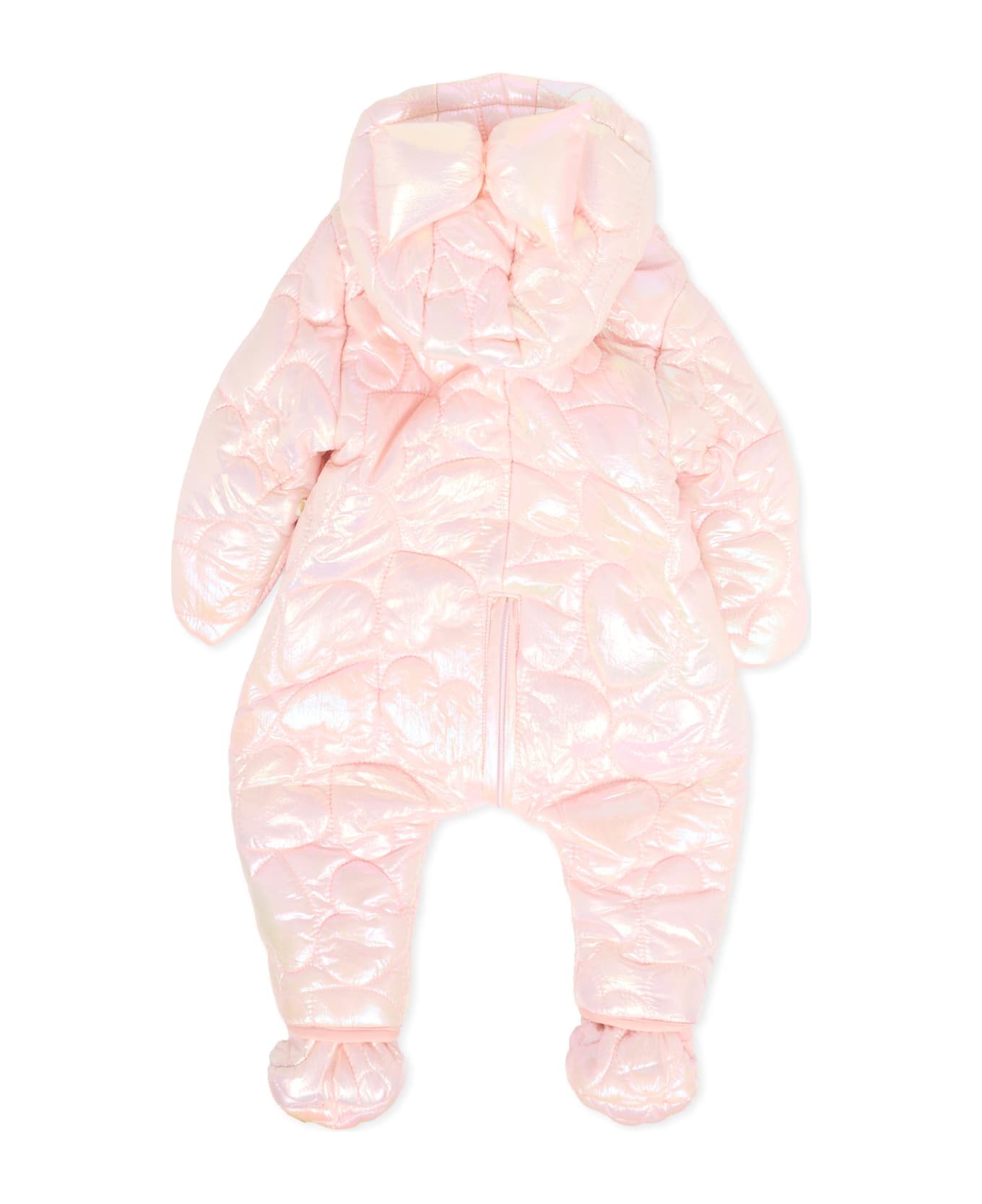 Billieblush Pink Down Jacket For Baby Girl With Bow - Pink