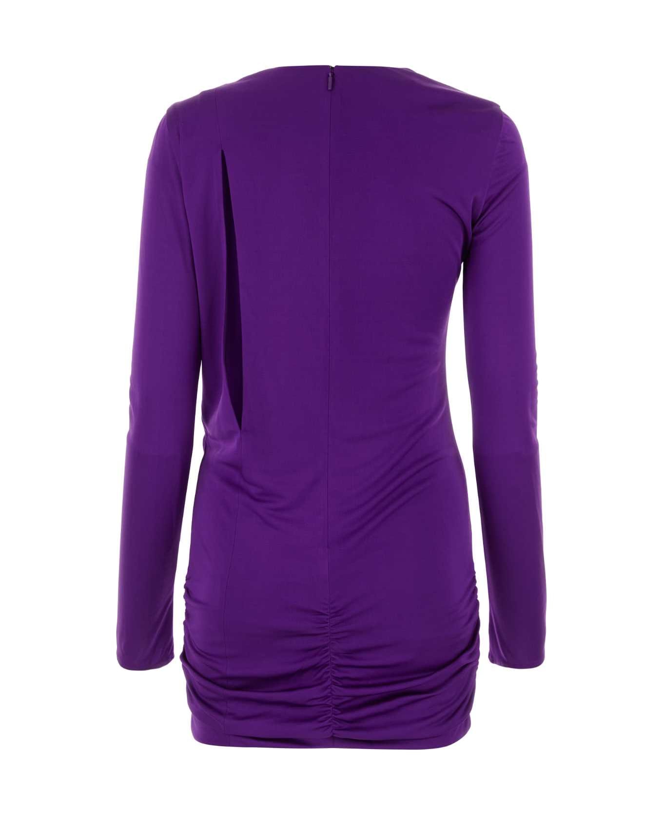 Versace Purple Viscose Mini Dress - BRIGHTDARK