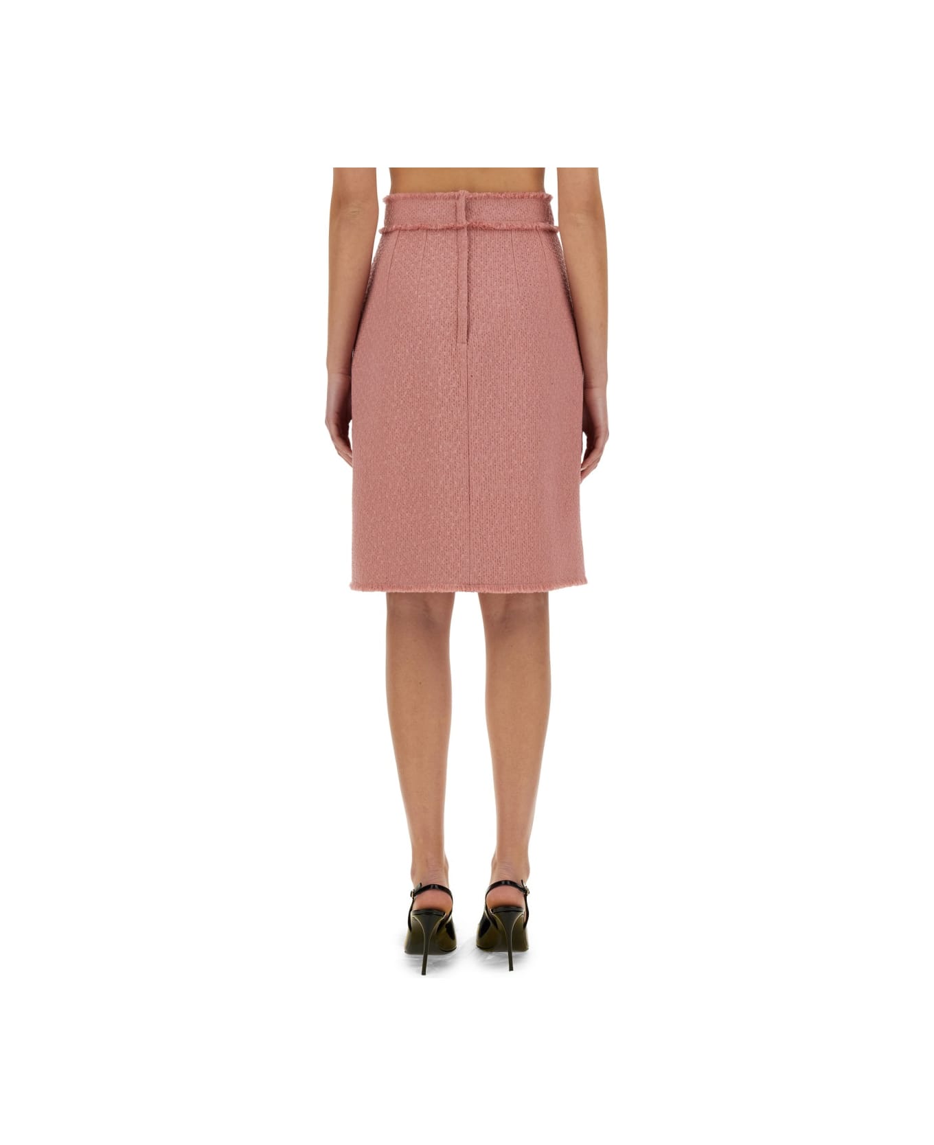 Dolce 
Gabbana "rachel" Tweed Midi Skirt - PINK