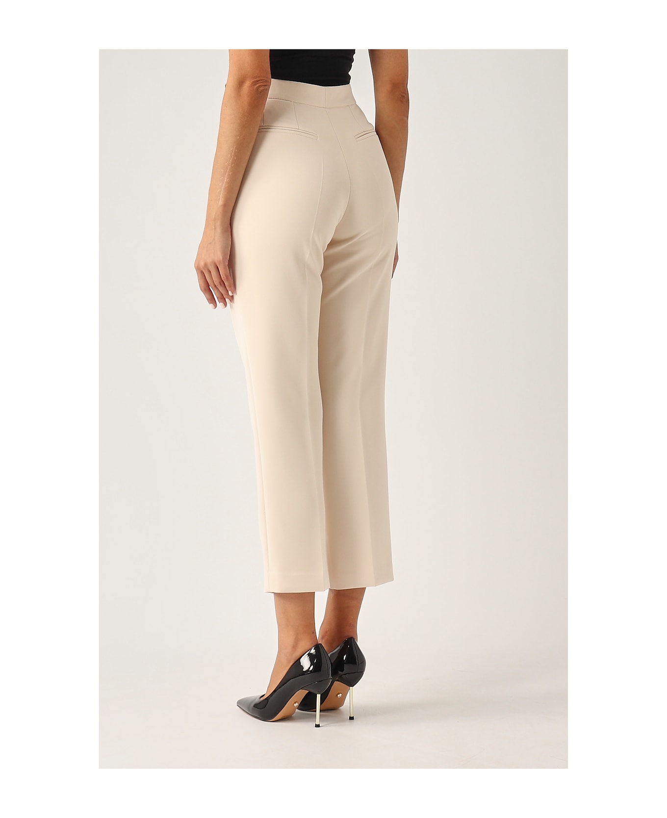 Elisabetta Franchi Poliester Trousers - BURRO