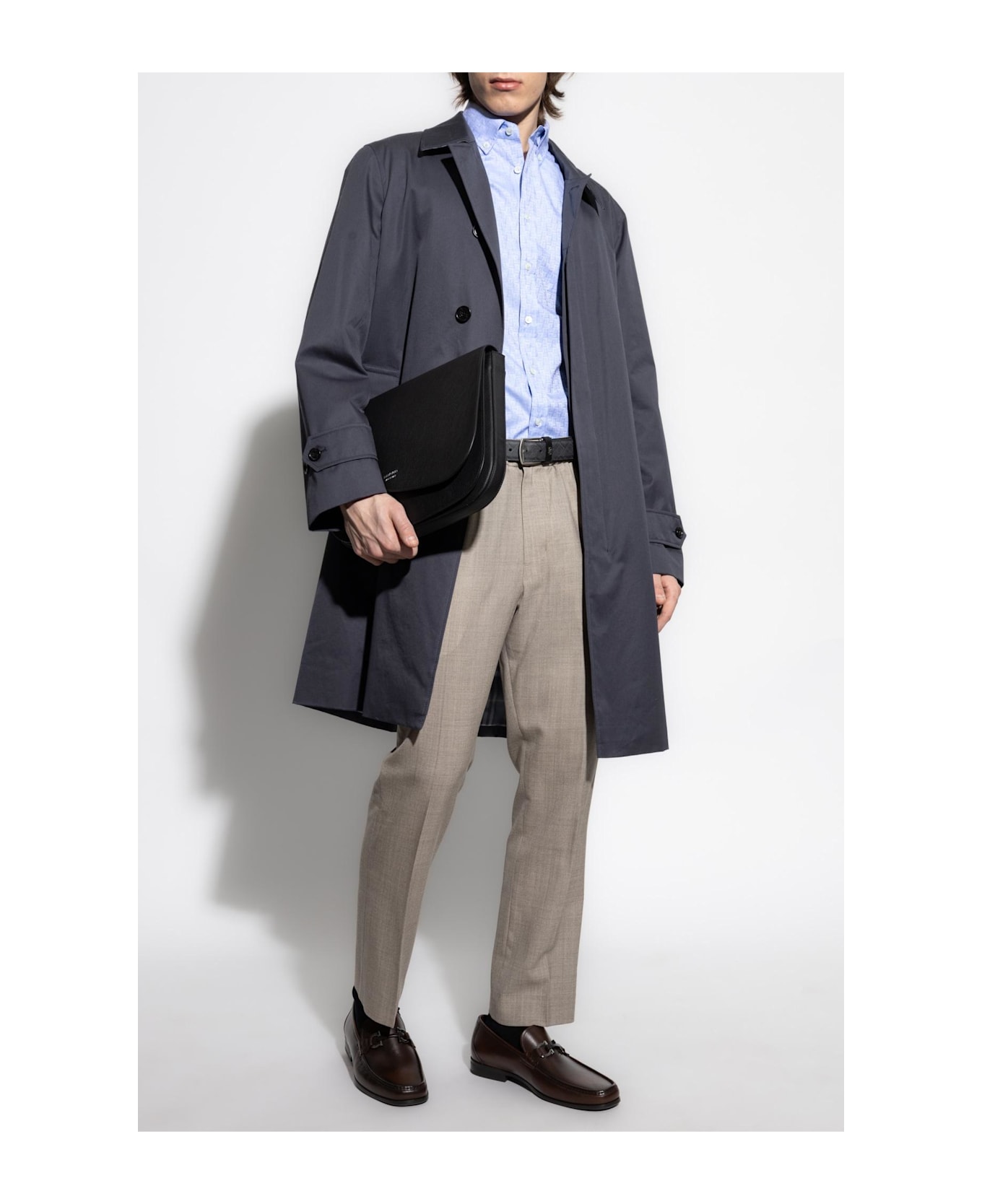 Ferragamo Monogram Shirt - BLUE