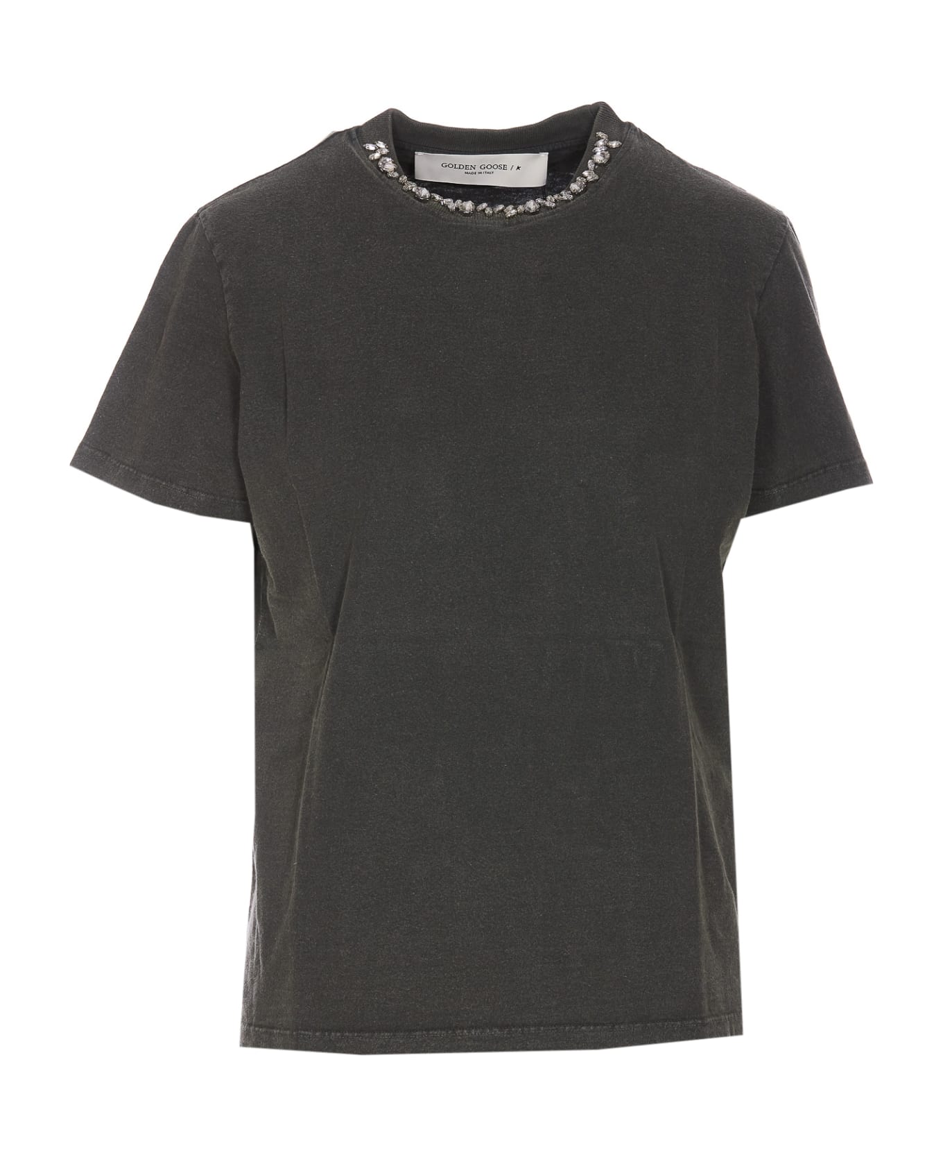 Golden Goose T-shirtwith Crystals - Grey