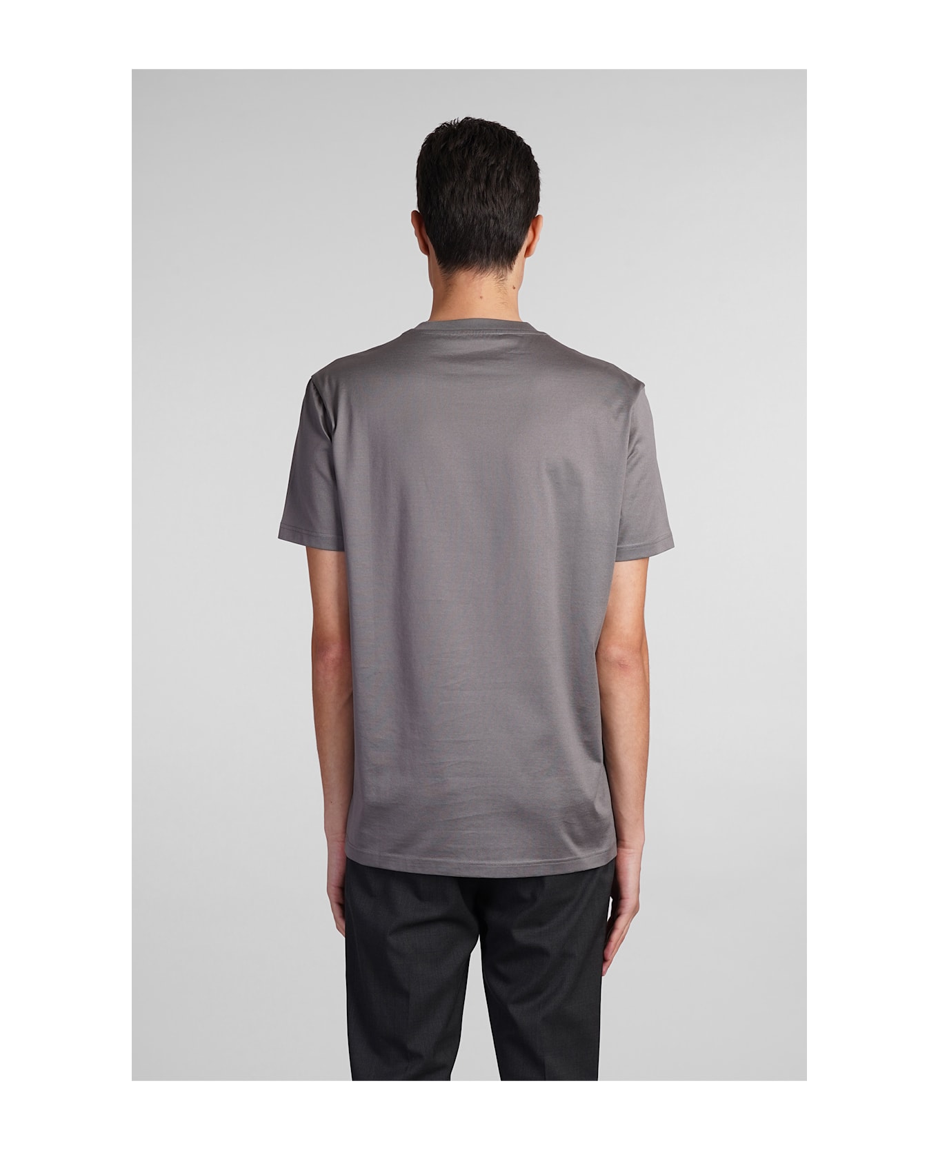 Low Brand B213 Basic T-shirt In Grey Cotton - grey