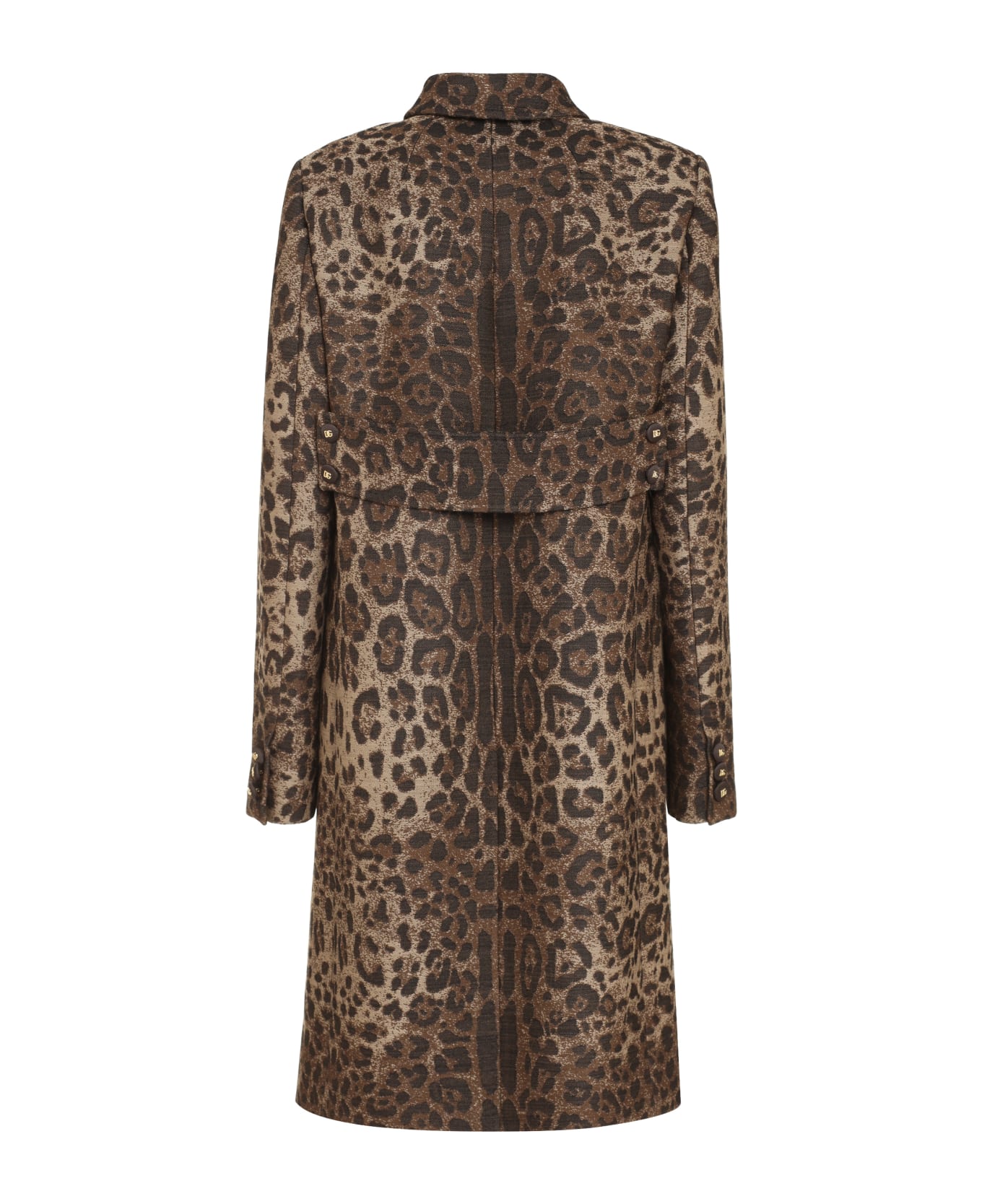 Dolce & Gabbana Single-breasted Wool Coat - Animalier