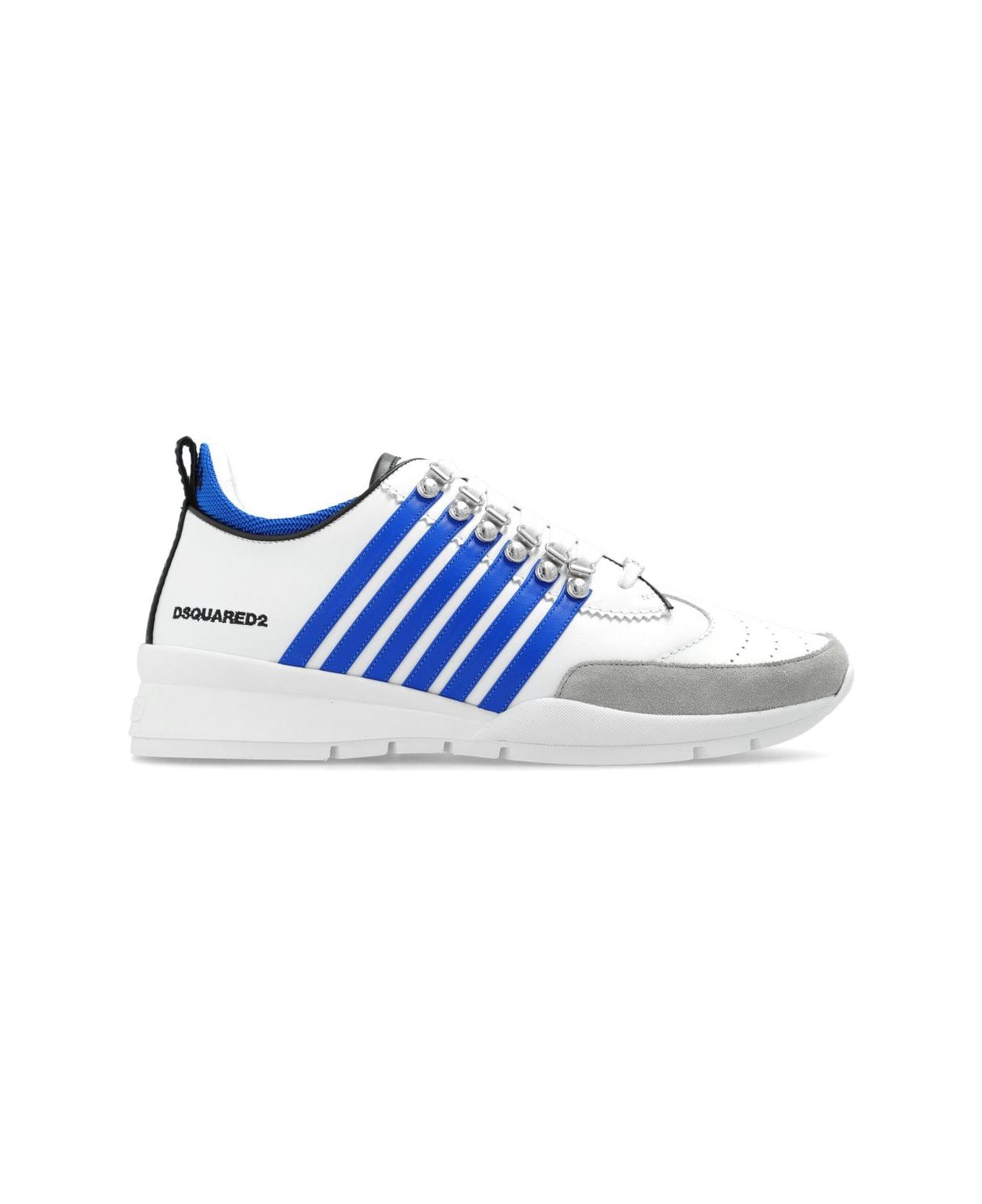 Dsquared2 Legendary Striped Almond Toe Sneakers - Bianco スニーカー