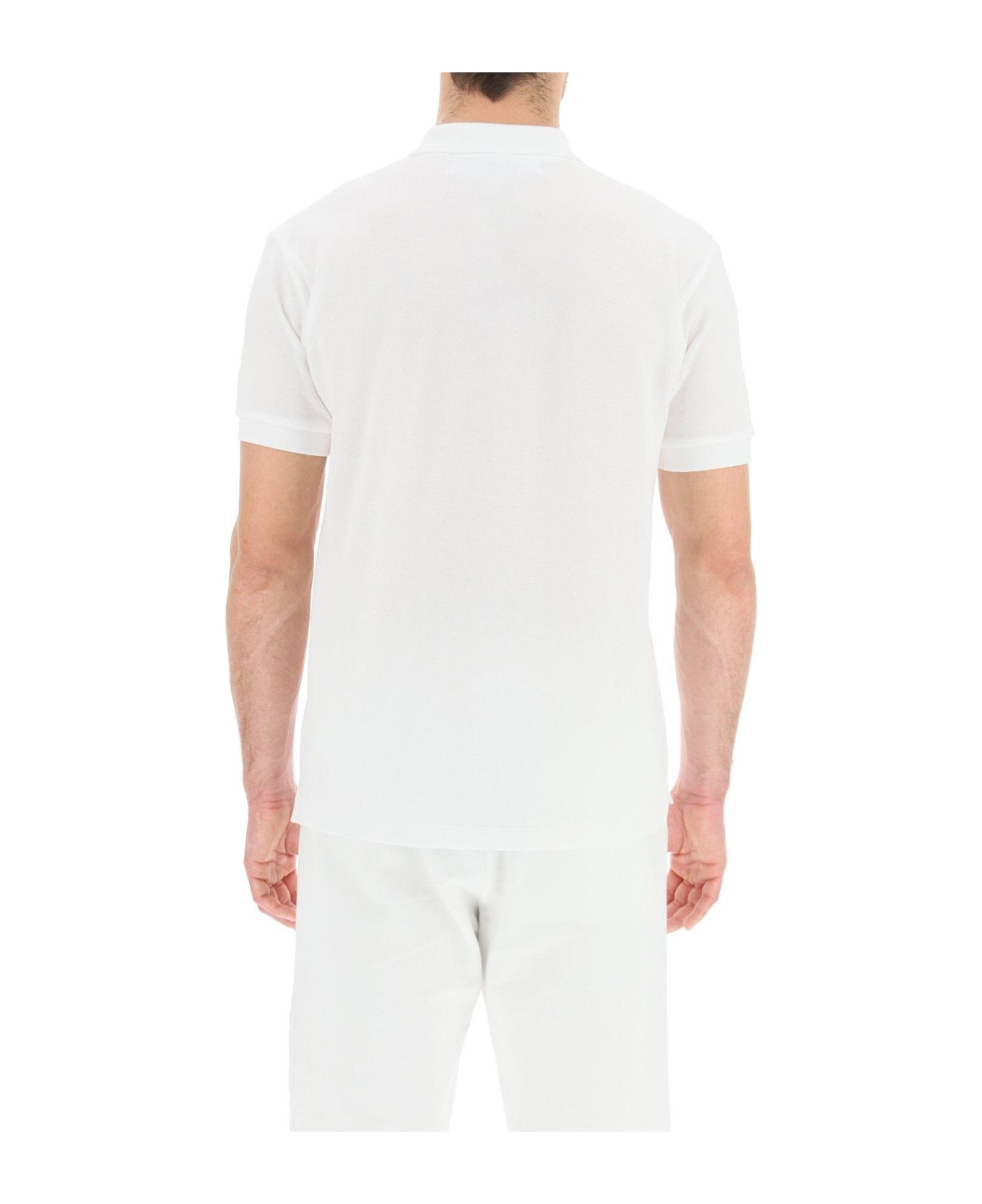 Comme des Garçons Play Heart Logo Polo Shirt - White