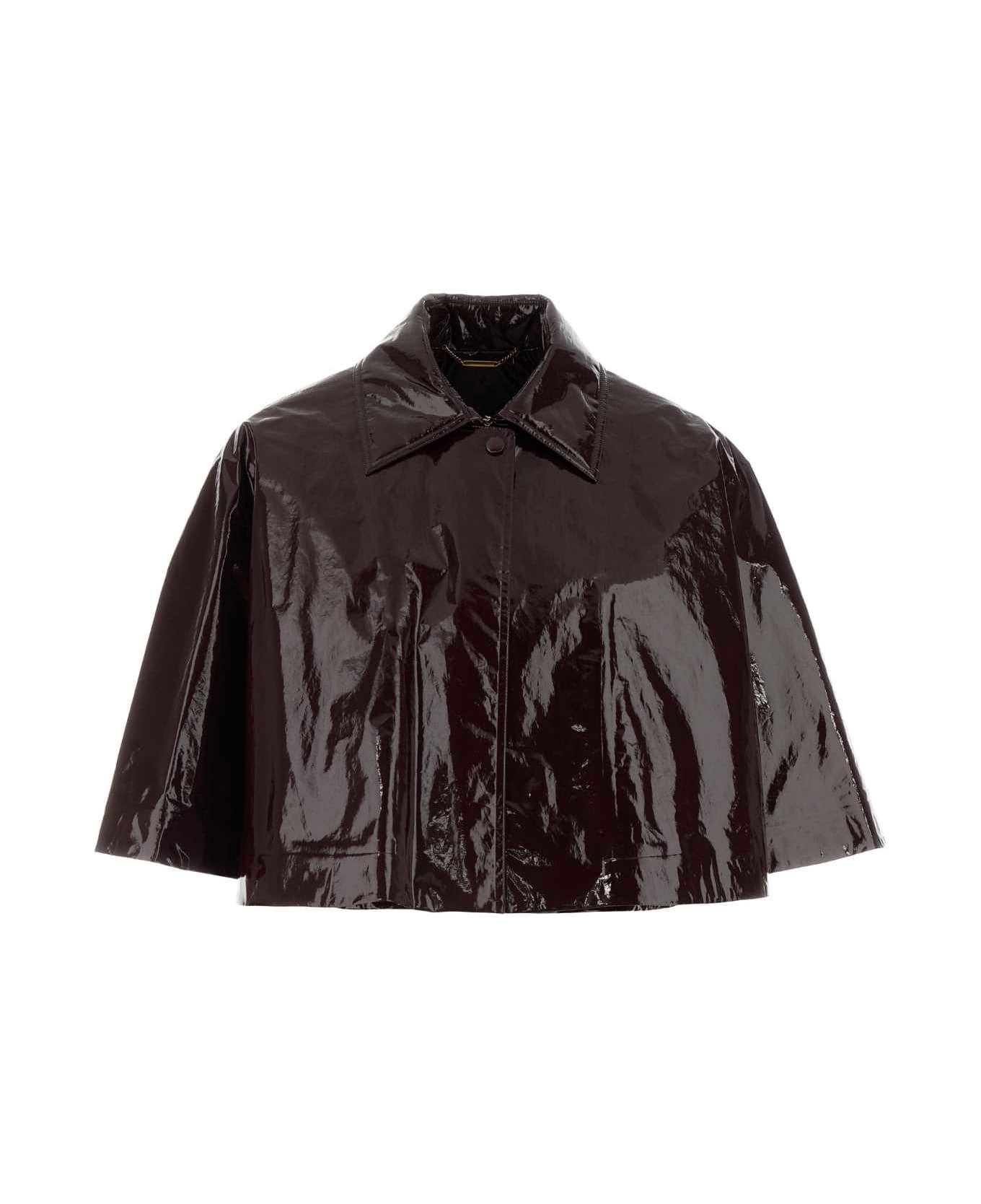 Chloé Chocolate Cotton Cape - OBSCUREBROWN