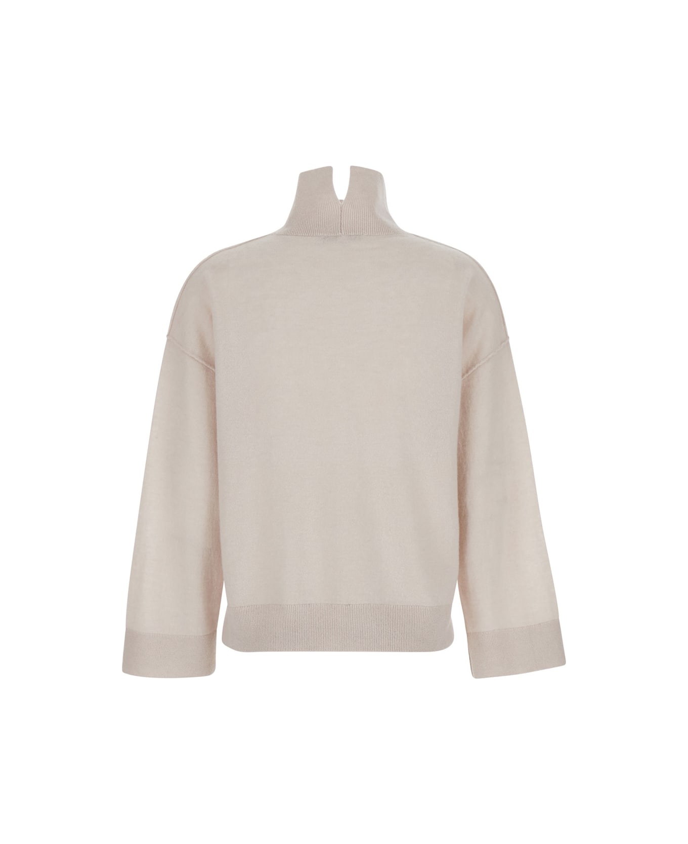 Antonelli 'bradamante' Beige Turtleneck Sweater In Wool Blend Woman - Beige