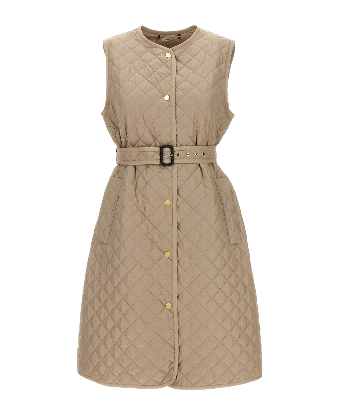 Max Mara The Cube 'lauren' Long Vest - Brown