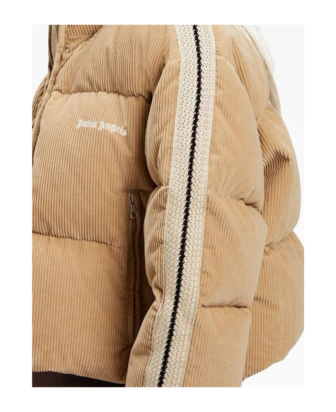 Palm Angels Corduroy Puffer Jacket - beige