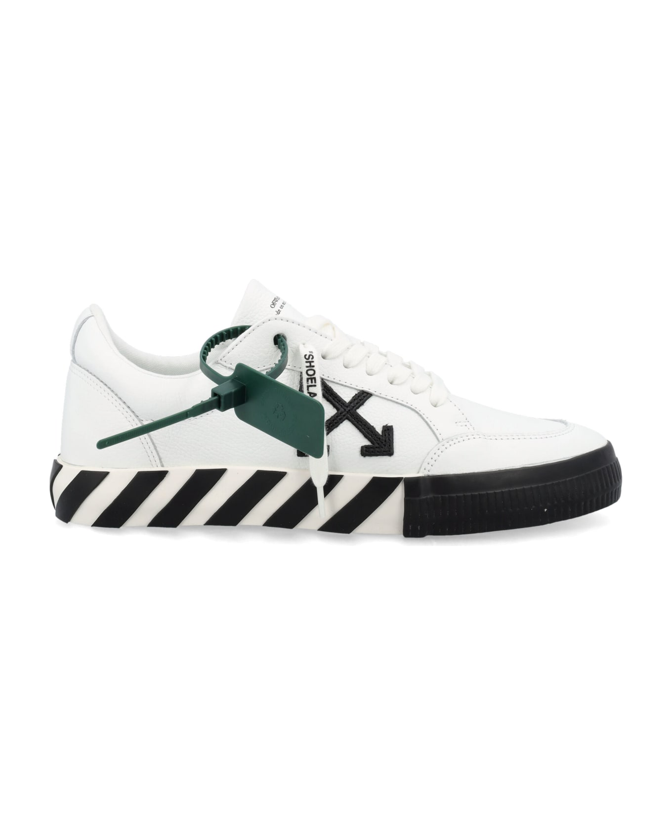 Off-White Low Vulcanized Leather Sneakers - WHITE