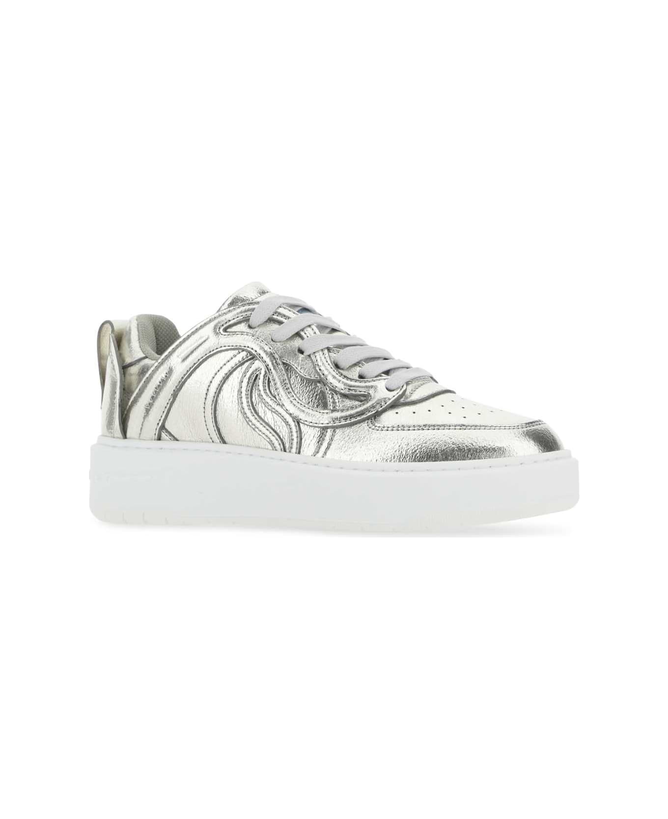 Stella McCartney Silver Synthetic Leather S-wave Sneakers - 8136 スニーカー
