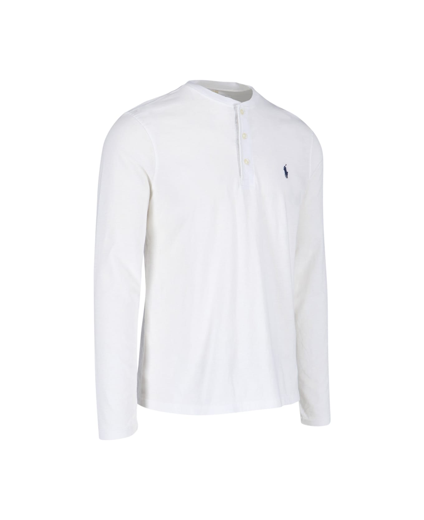 Ralph Lauren Logo Buttons T-shirt - white シャツ