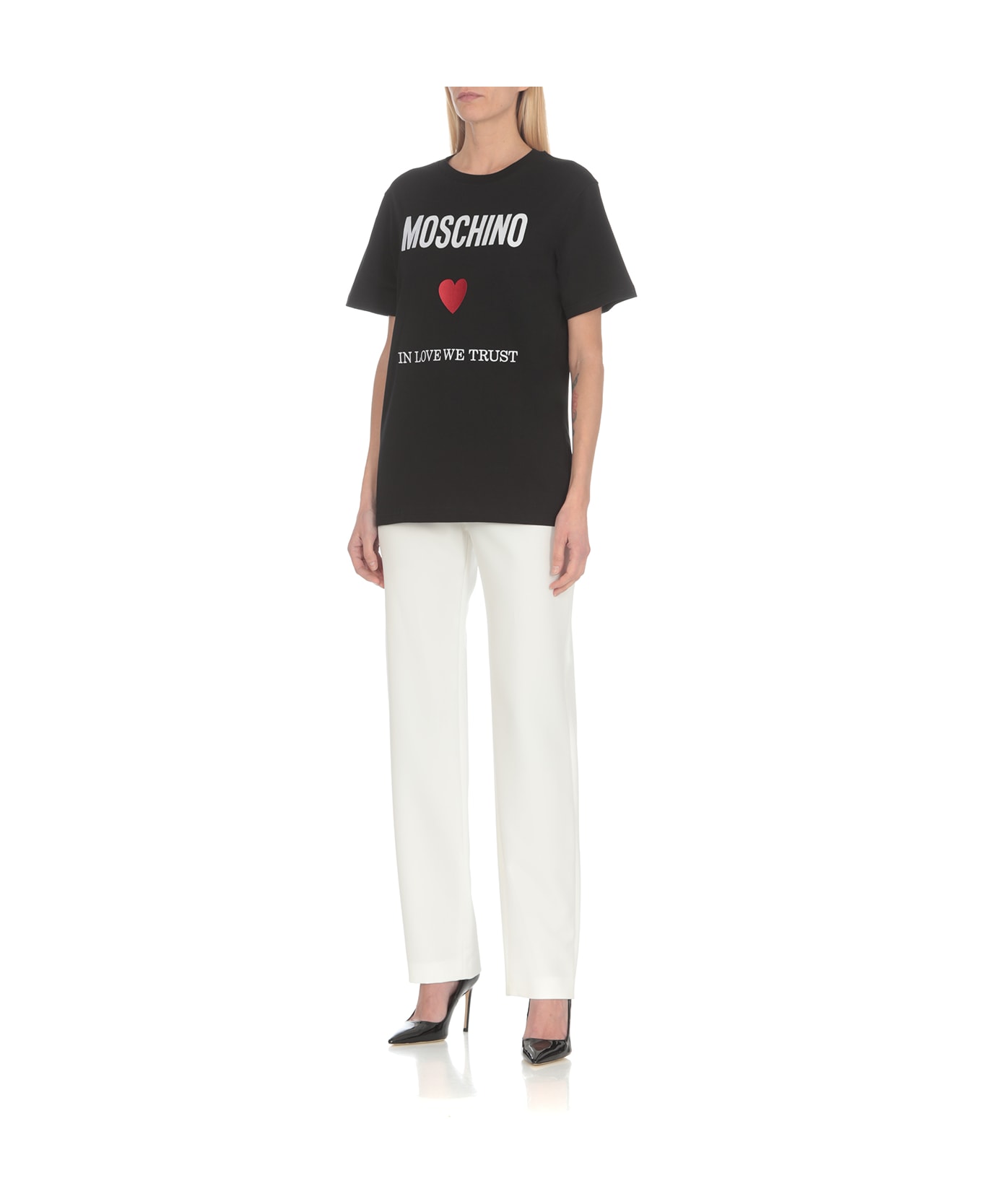 Moschino In Love We Trust T-shirt - Black Tシャツ