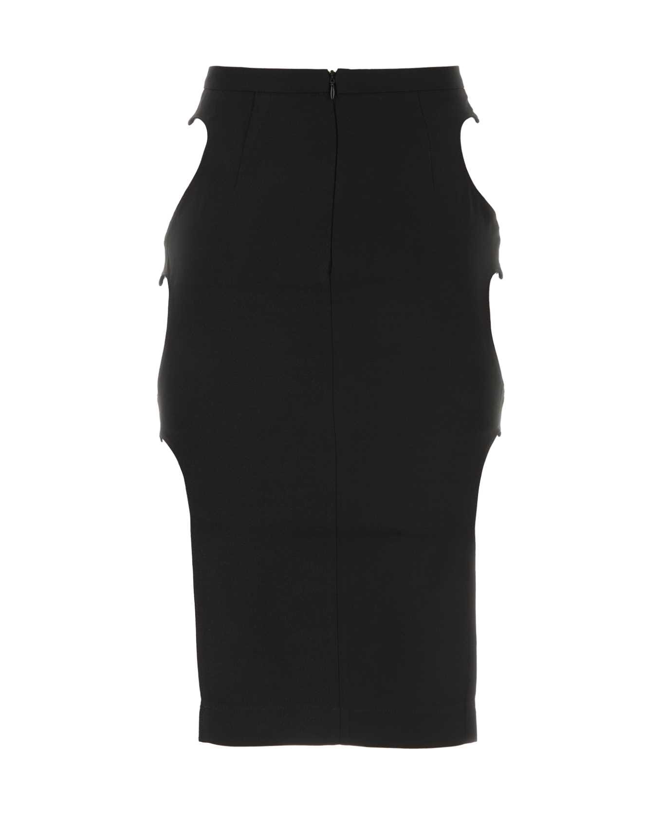 Marco Rambaldi Black Stretch Viscose Skirt - BLACK スカート