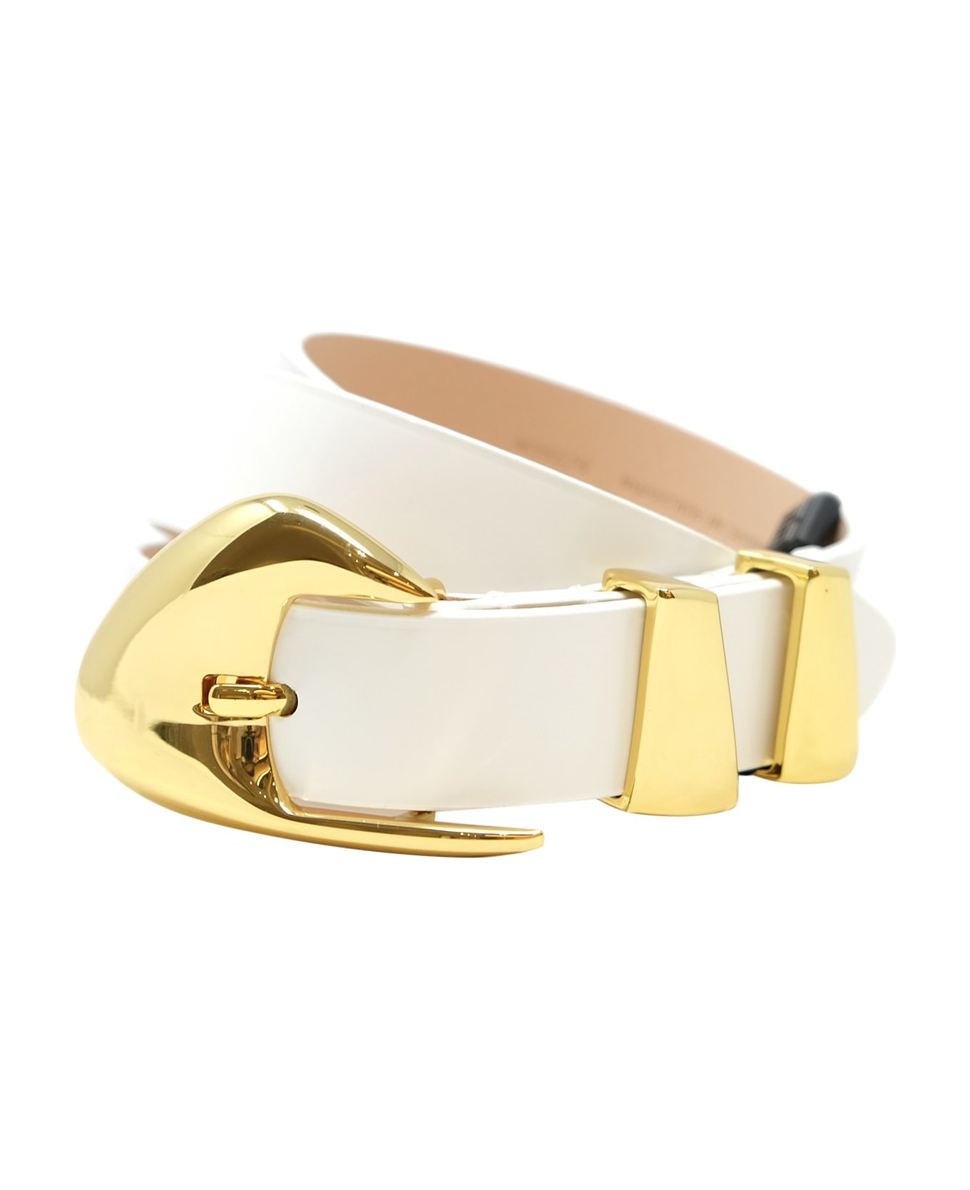 BY FAR White Patent Leather Moore Belt - WHITE ベルト