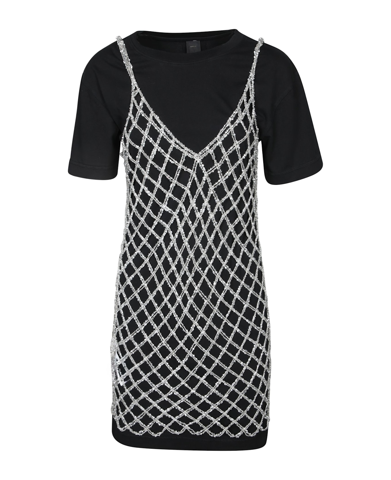 Pinko Sequin T-shirt Dress - Black