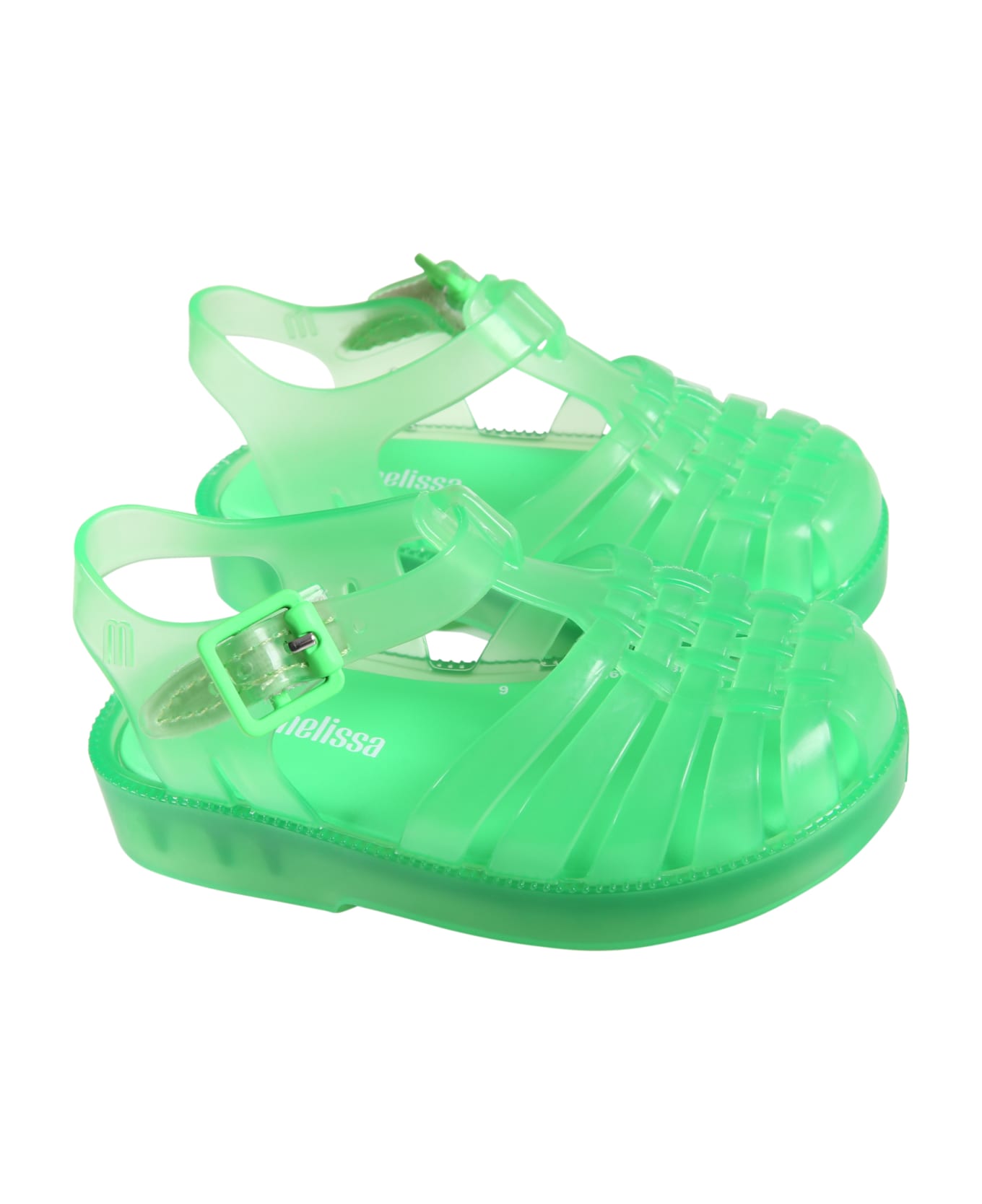 Melissa Neon Green Sandals For Kids - Green