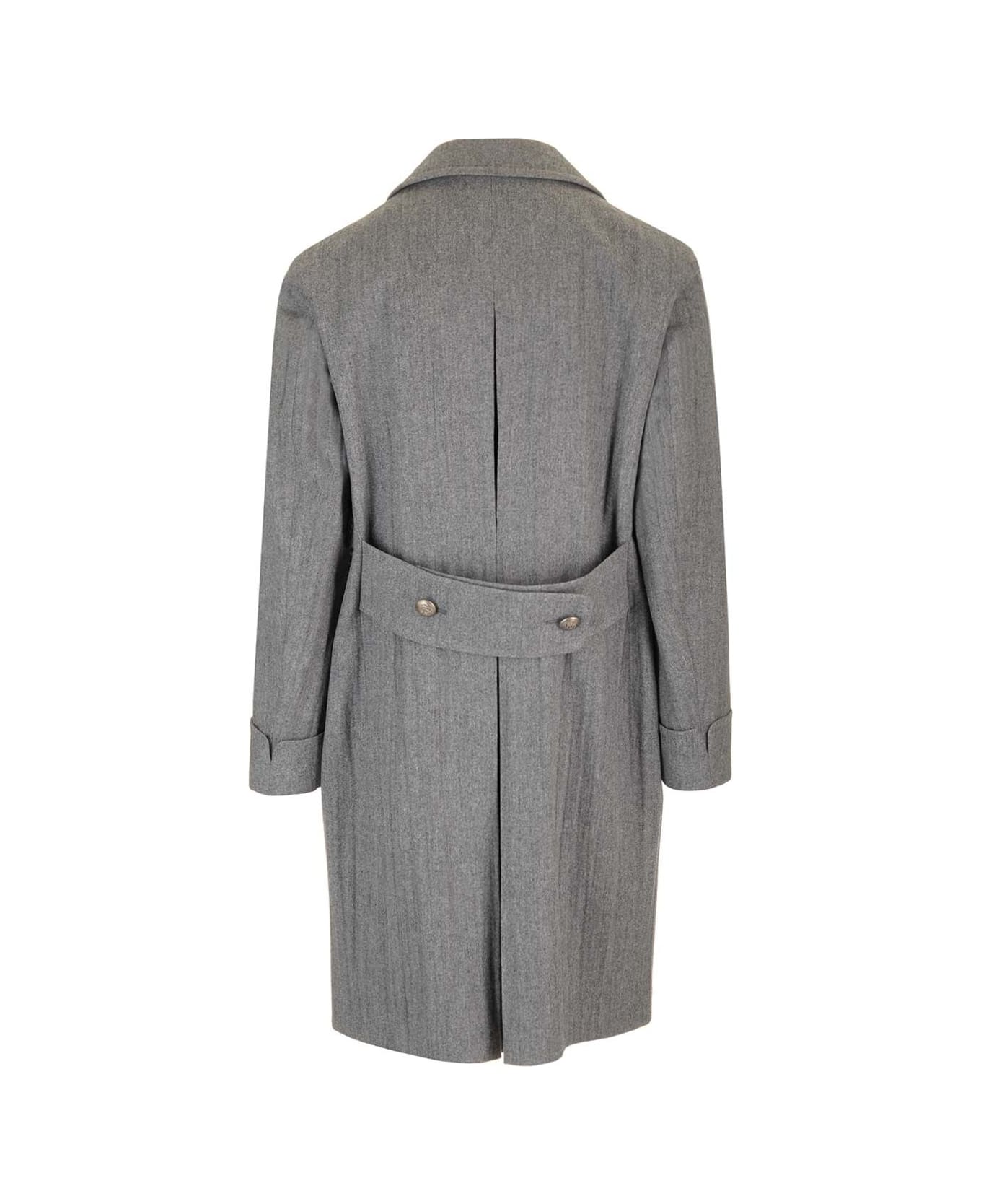 Gabriele Pasini Double-breasted Grey Wool Coat - Grey