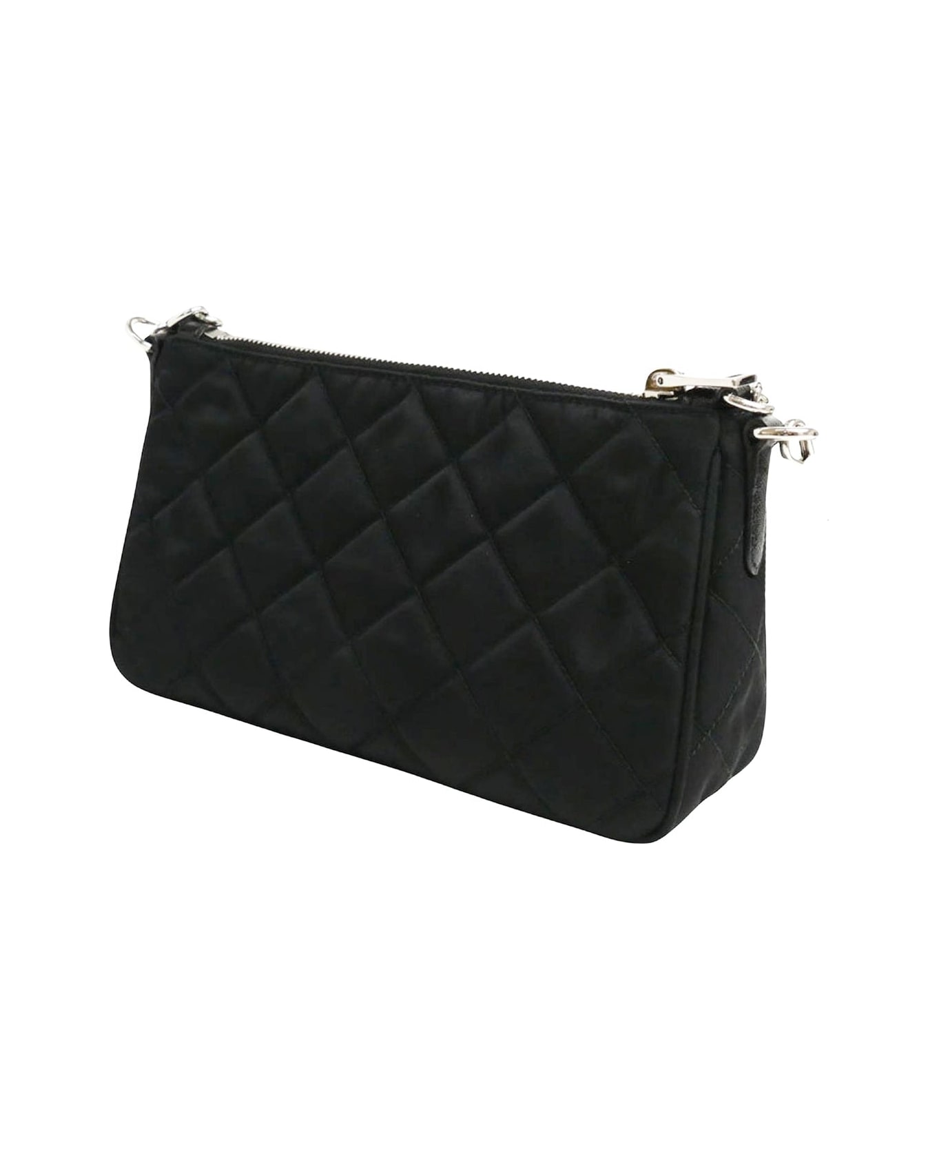 Prada Quilted Chain Shoulder Bag - Black