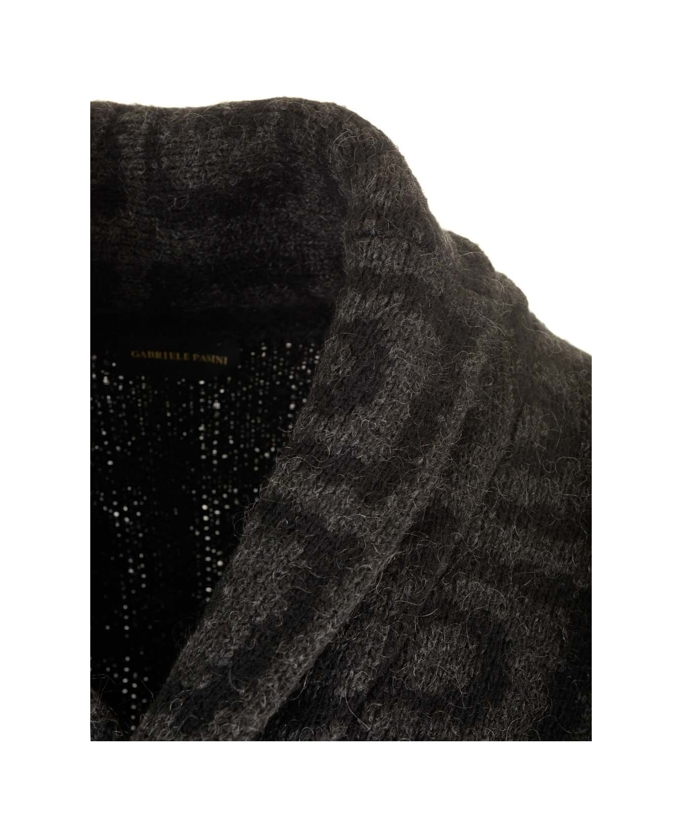 Gabriele Pasini Wool Jacquard Cardigan - Black