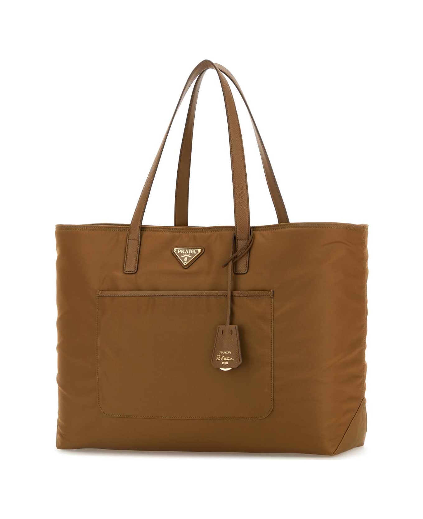 Prada Biscuit Re-nylon Large Re-edition 1978 Shopping Bag - BRANDY