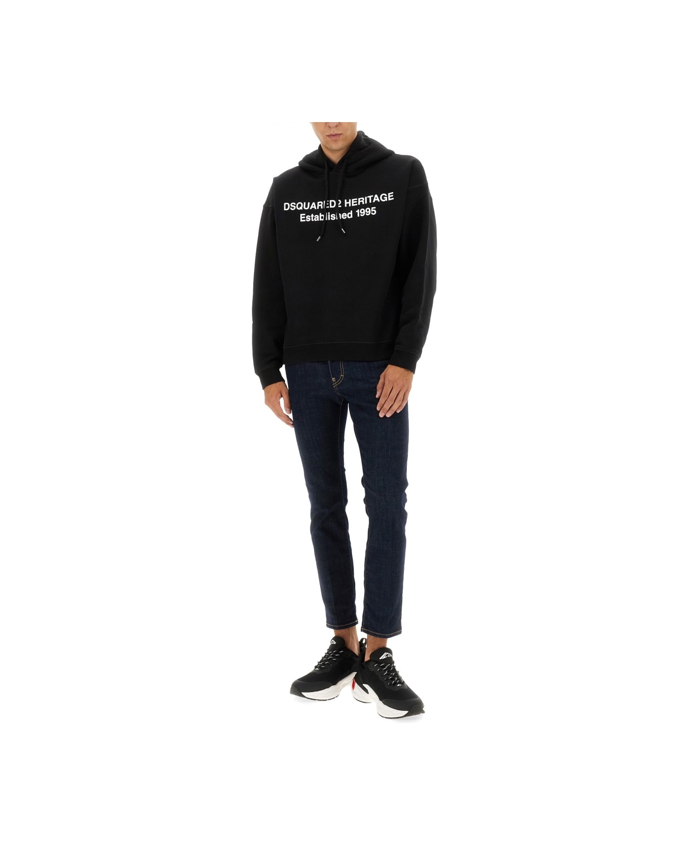 Dsquared2 Sweatshirt With Print - BLACK