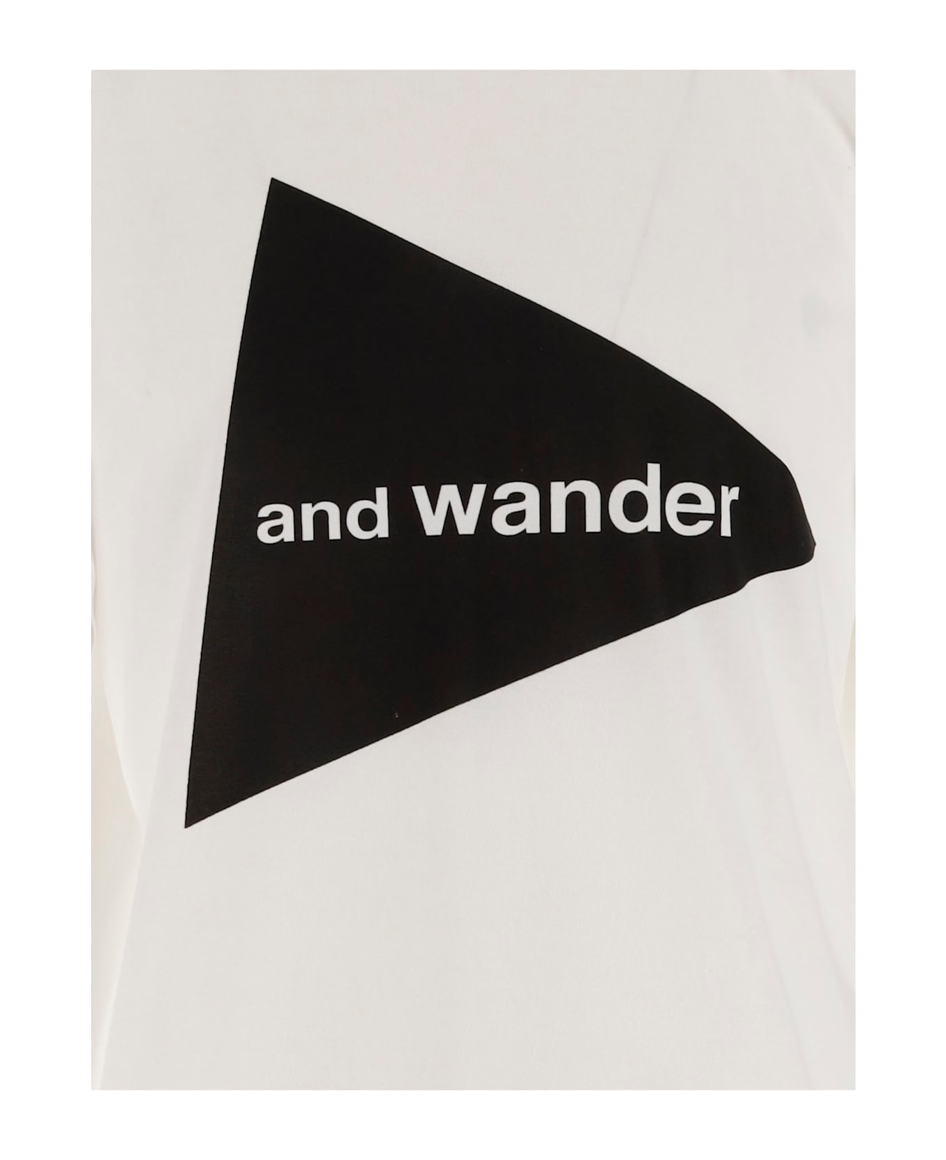 And Wander Cotton Blend T-shirt With Logo - White