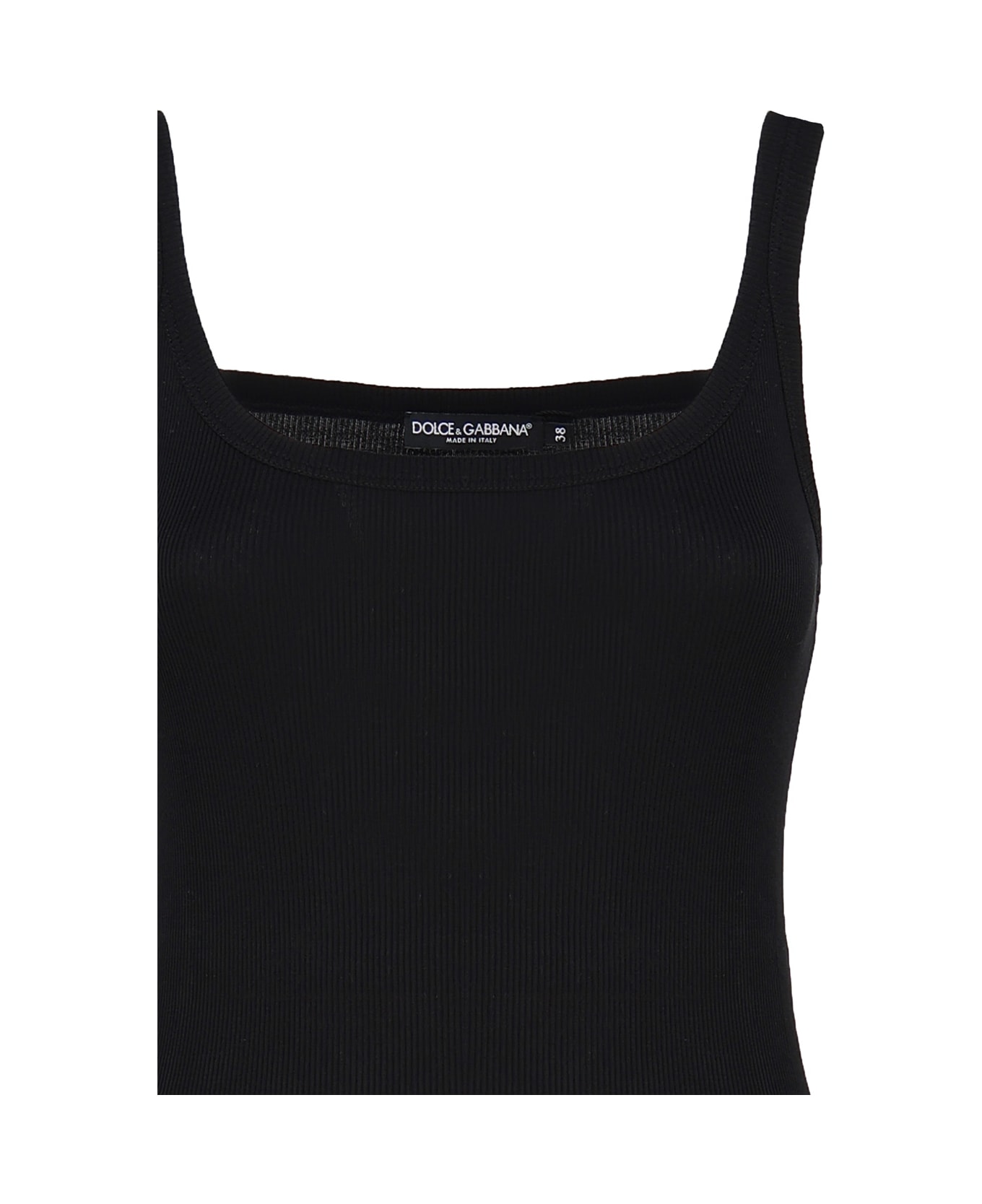 Dolce & Gabbana Cotton Tank Top - Black