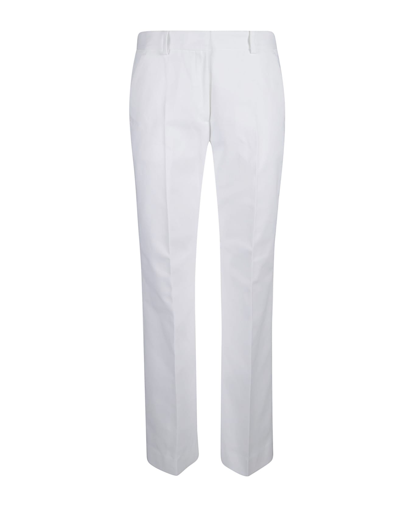Calvin Klein Cotton Twill Relax Bootcut Trousers - Yaf Bright White