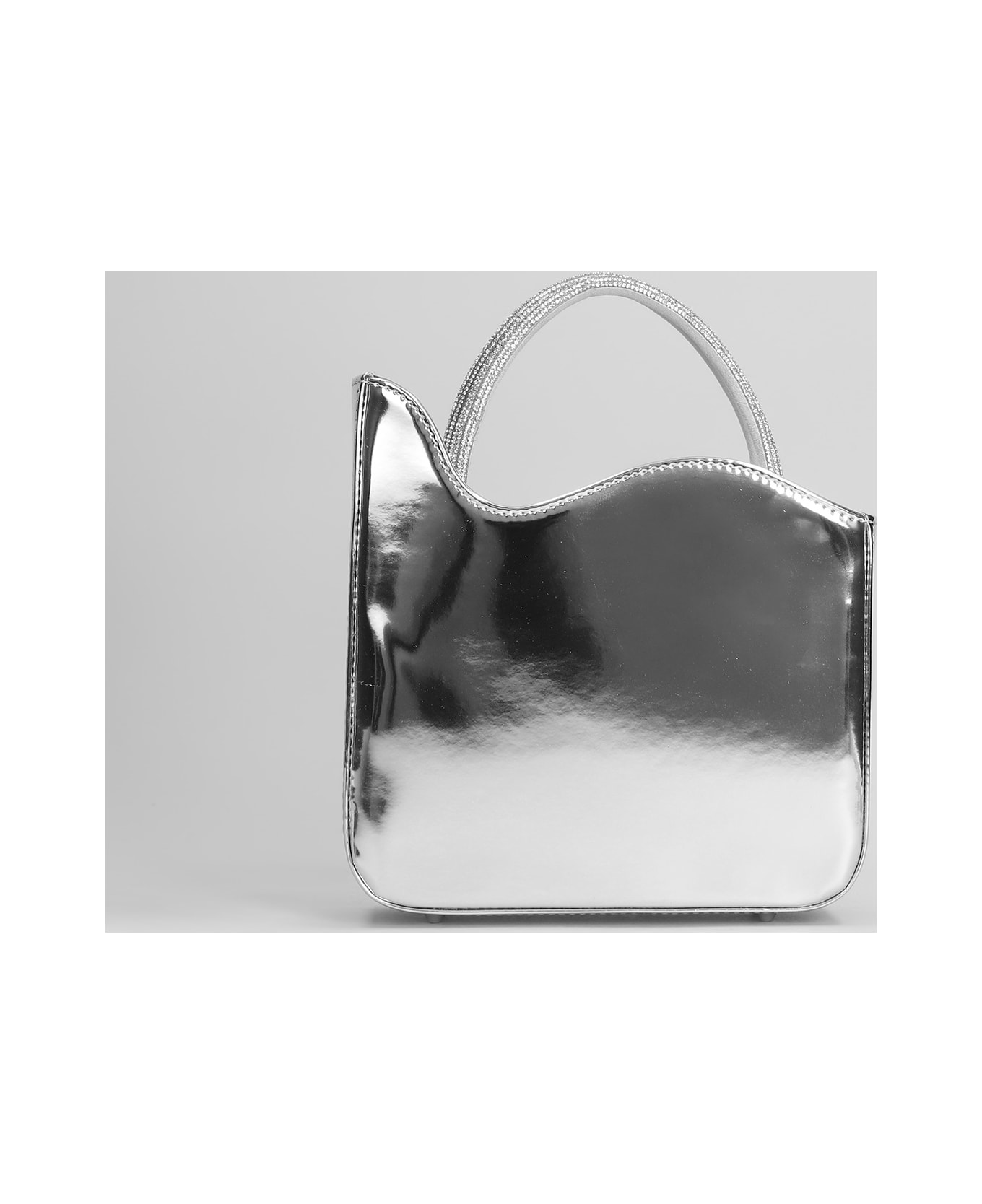Le Silla Ivy Small Shoulder Bag In Silver Leather - silver