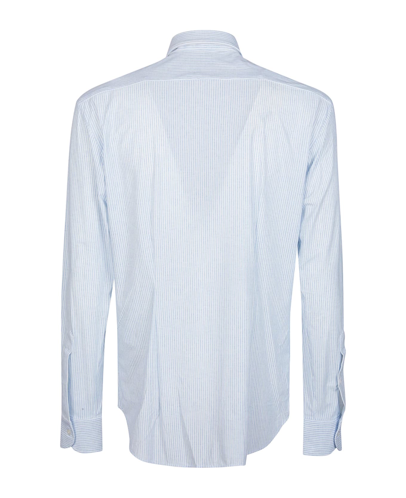 Orian Long Sleeve Slim Shirt - Bianco/azzurro シャツ