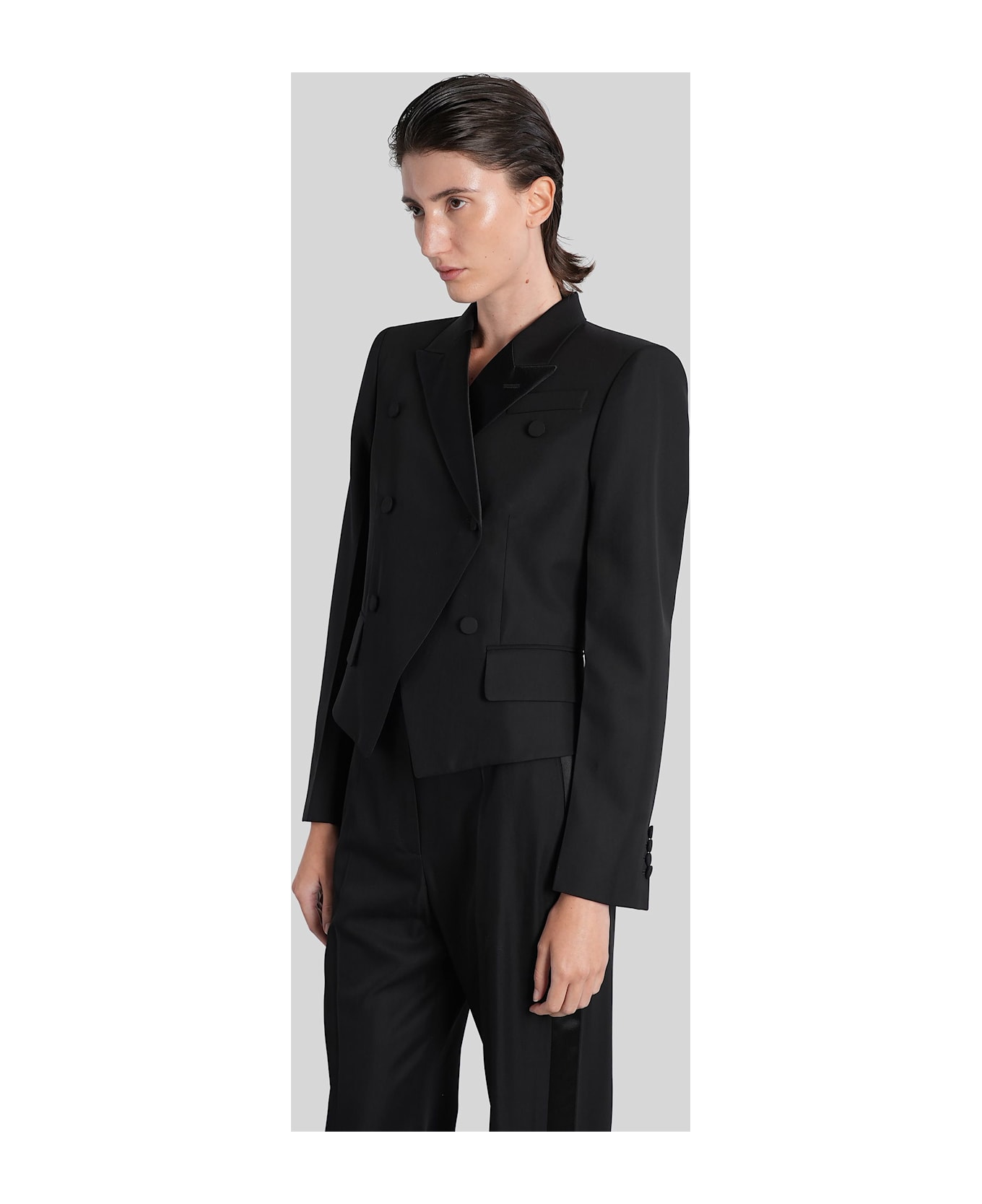 Alexander McQueen Blazer In Black Wool