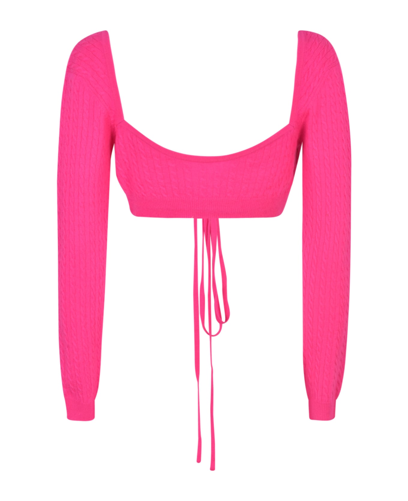 Patou Wrap Knitted Top - PINK
