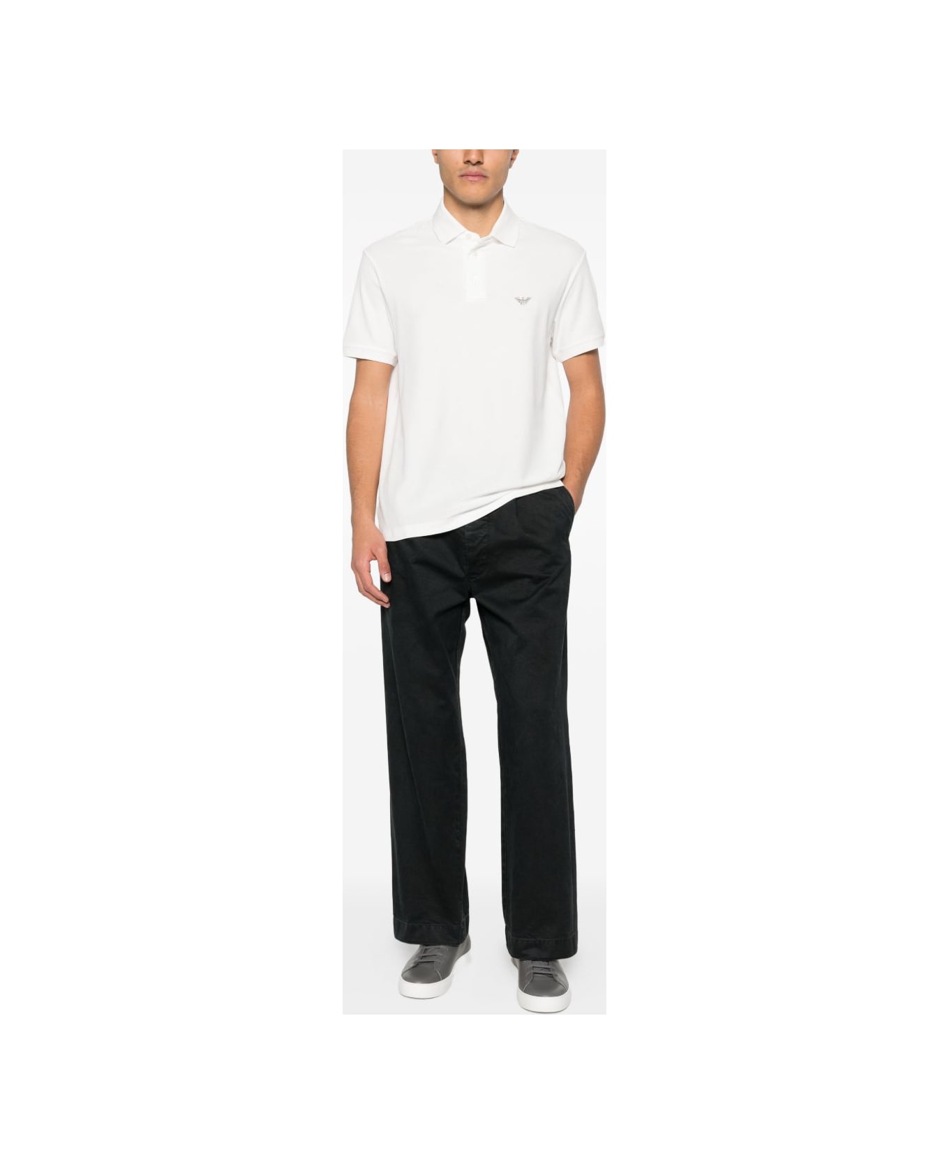 Emporio Armani Cotton Polo Shirt - White