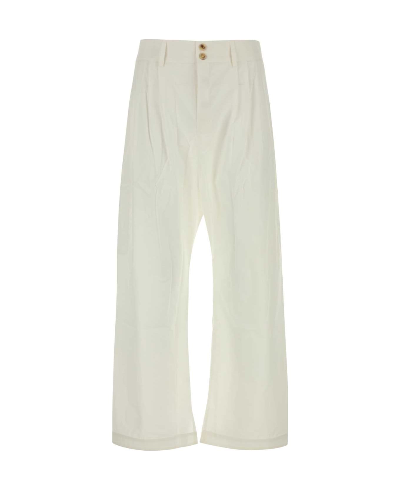 Gimaguas White Cotton Valentin Pant - WHITE