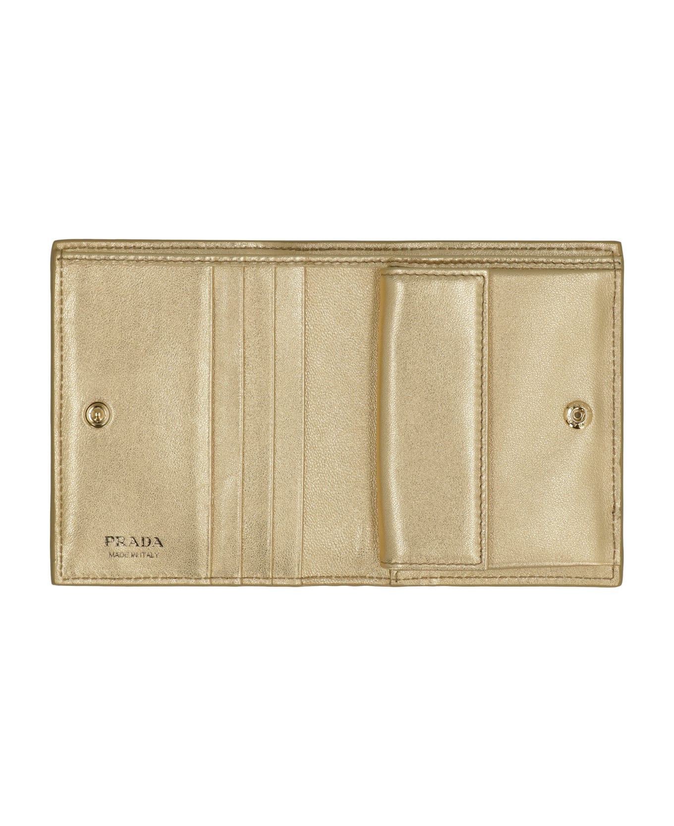 Prada Metallic Leather Wallet - Gold 財布