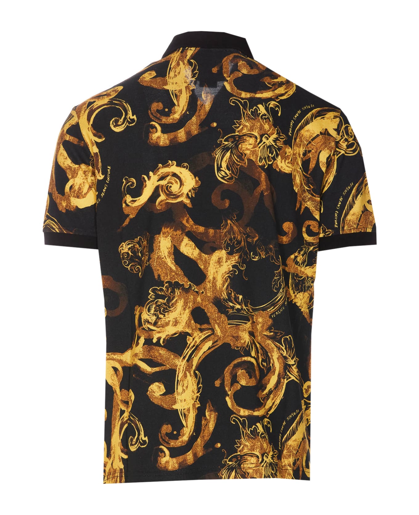 Versace Jeans Couture Polo Couture Print - Black