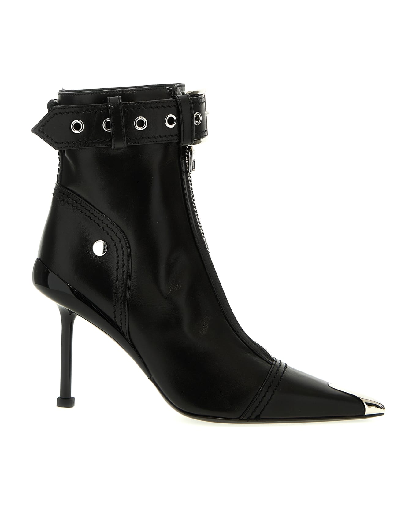 Alexander McQueen 'slash Biker' Ankle Boots - Black  
