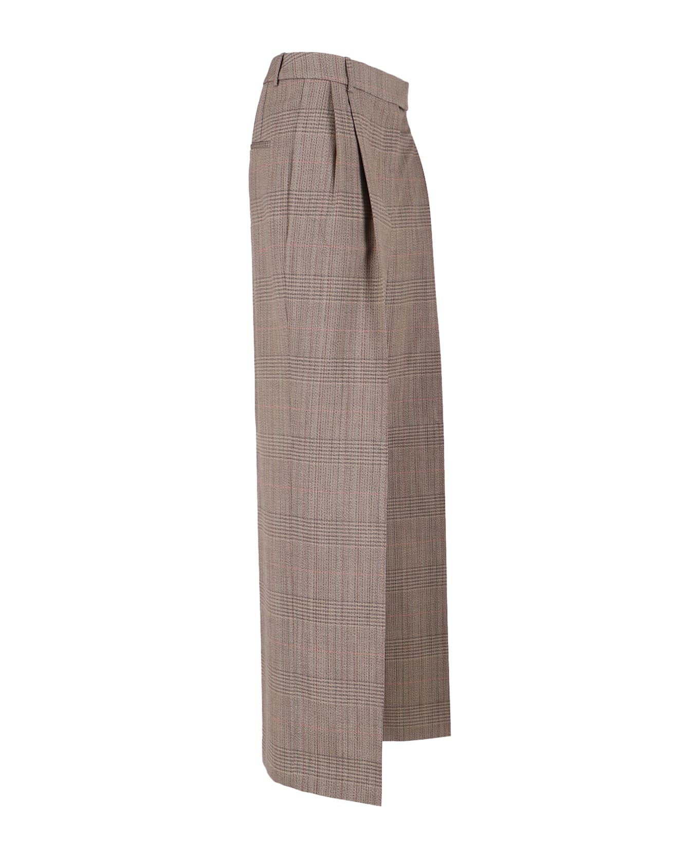 Róhe Straight Checked Pants - Brown