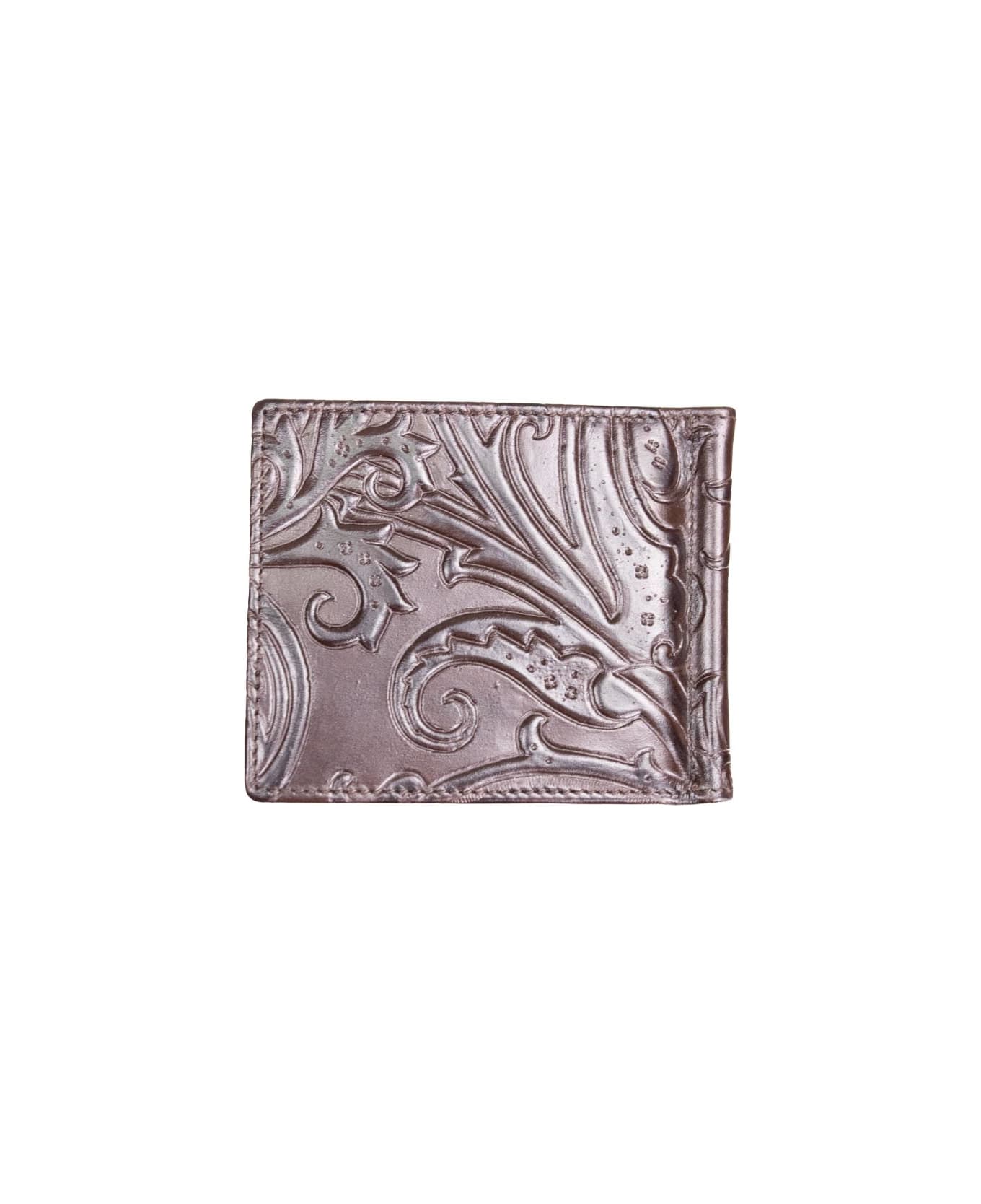 Etro Leather Wallet - Marrone