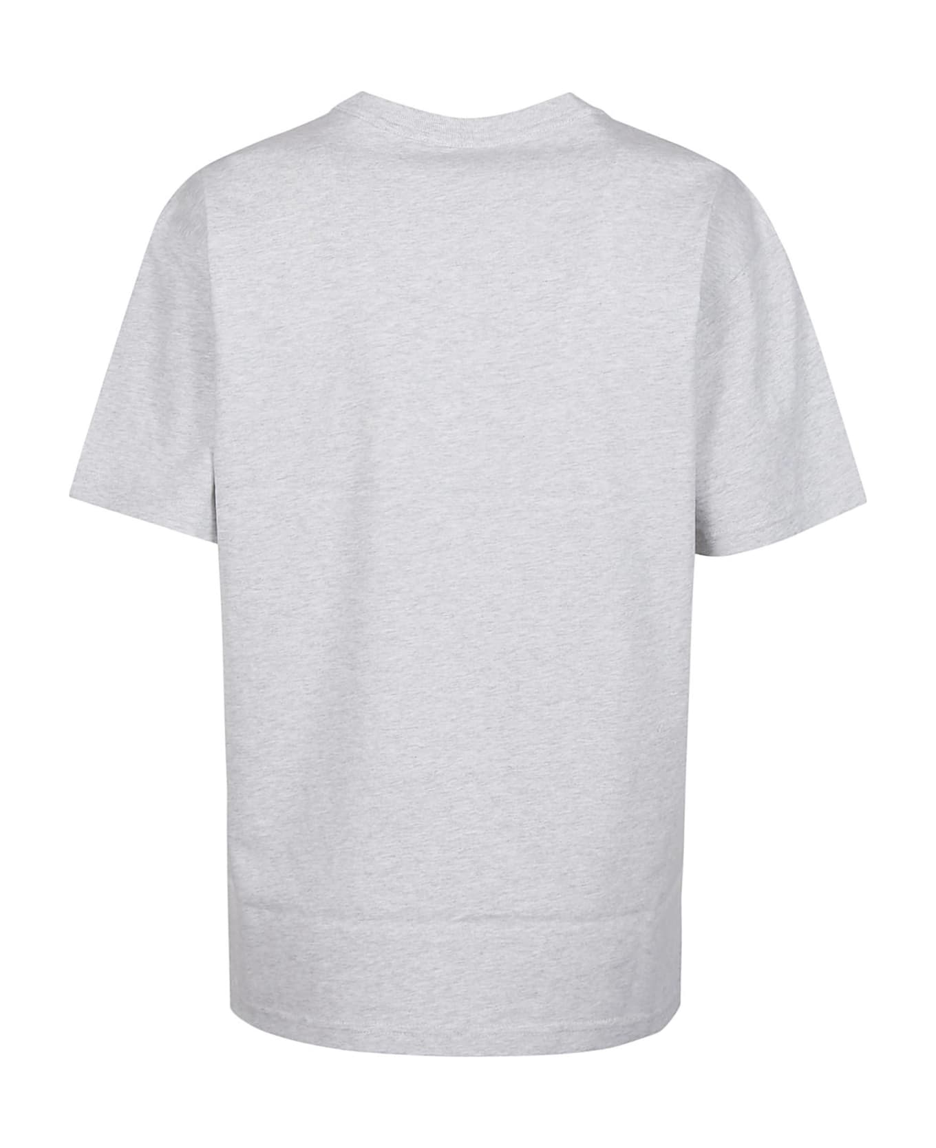 T by Alexander Wang Puff Logo Bound Neck Essential T-shirt - Light Heather Grey Tシャツ