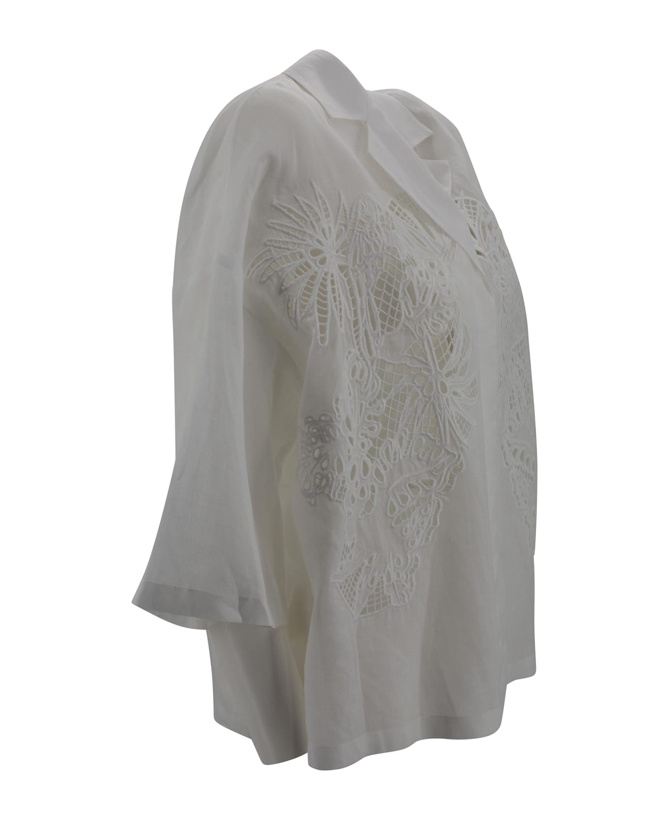 Max Mara Studio Legno Blouse - White
