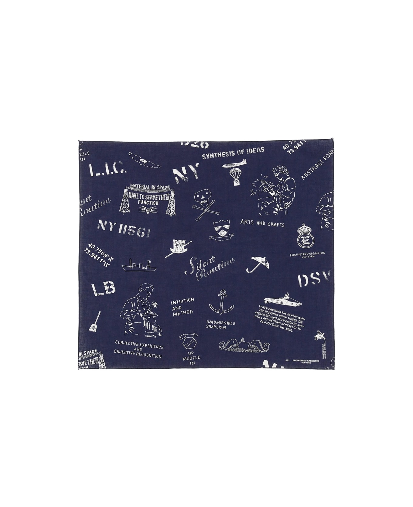 Engineered Garments Scarf With Print - BLUE